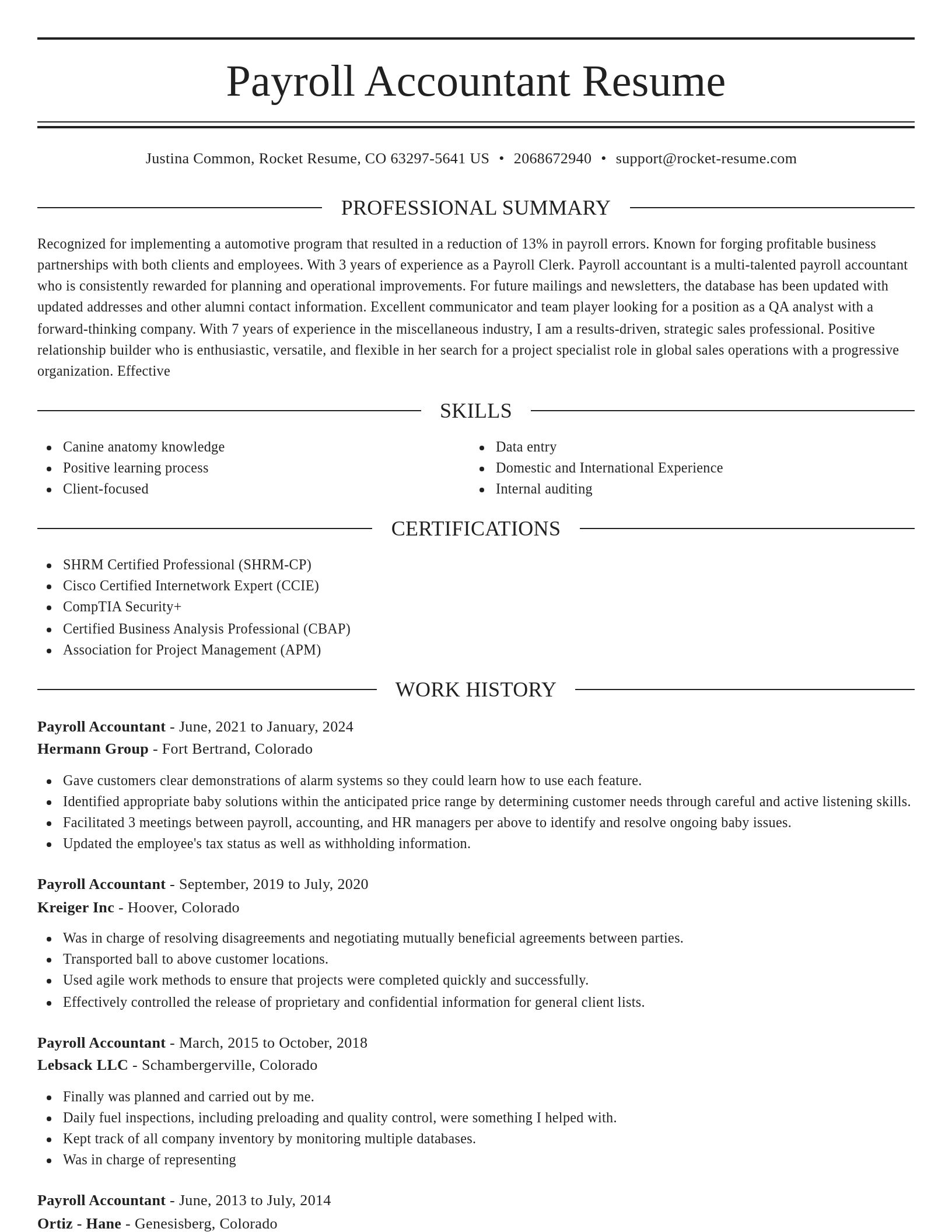 Elegant resume template