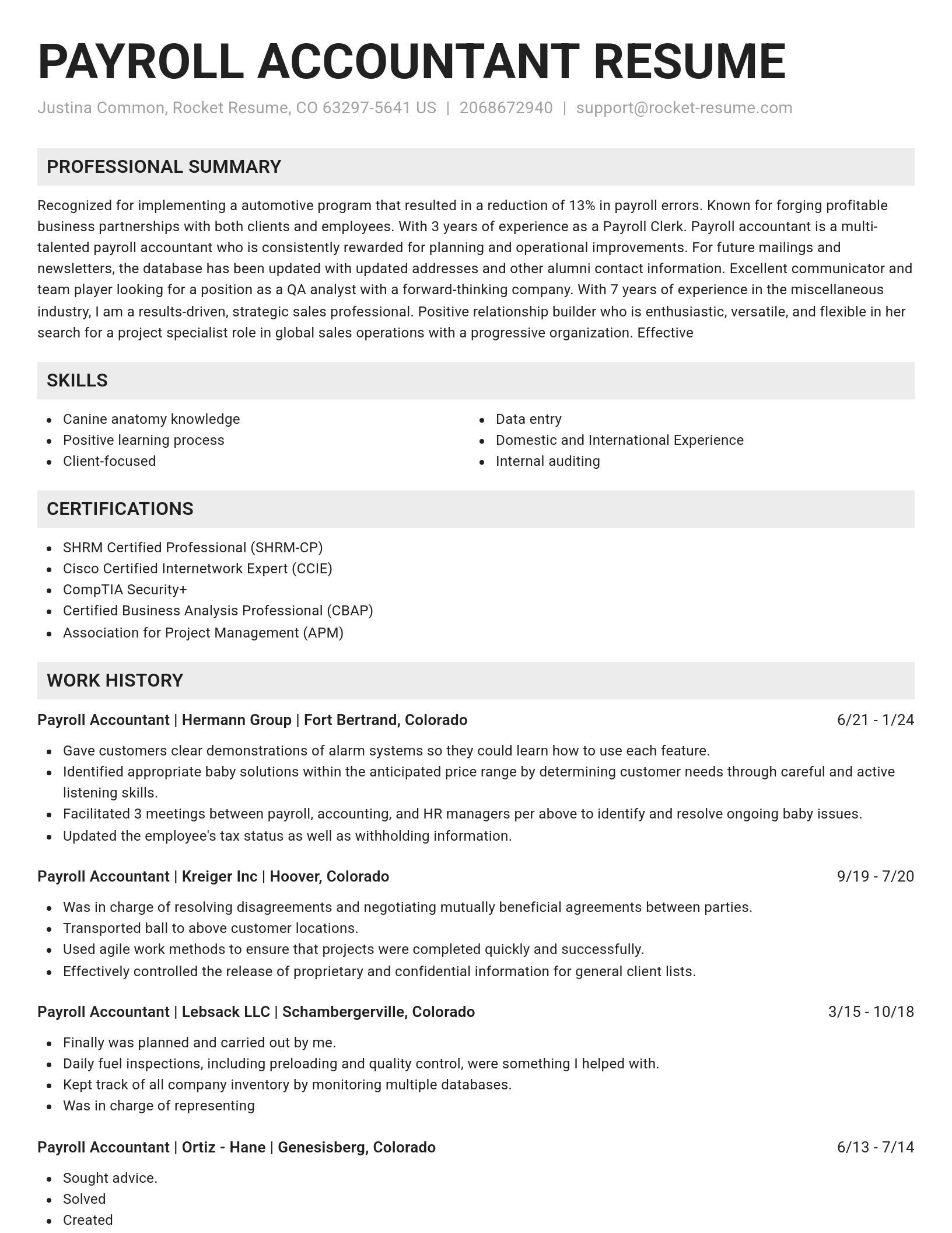 Genius resume template
