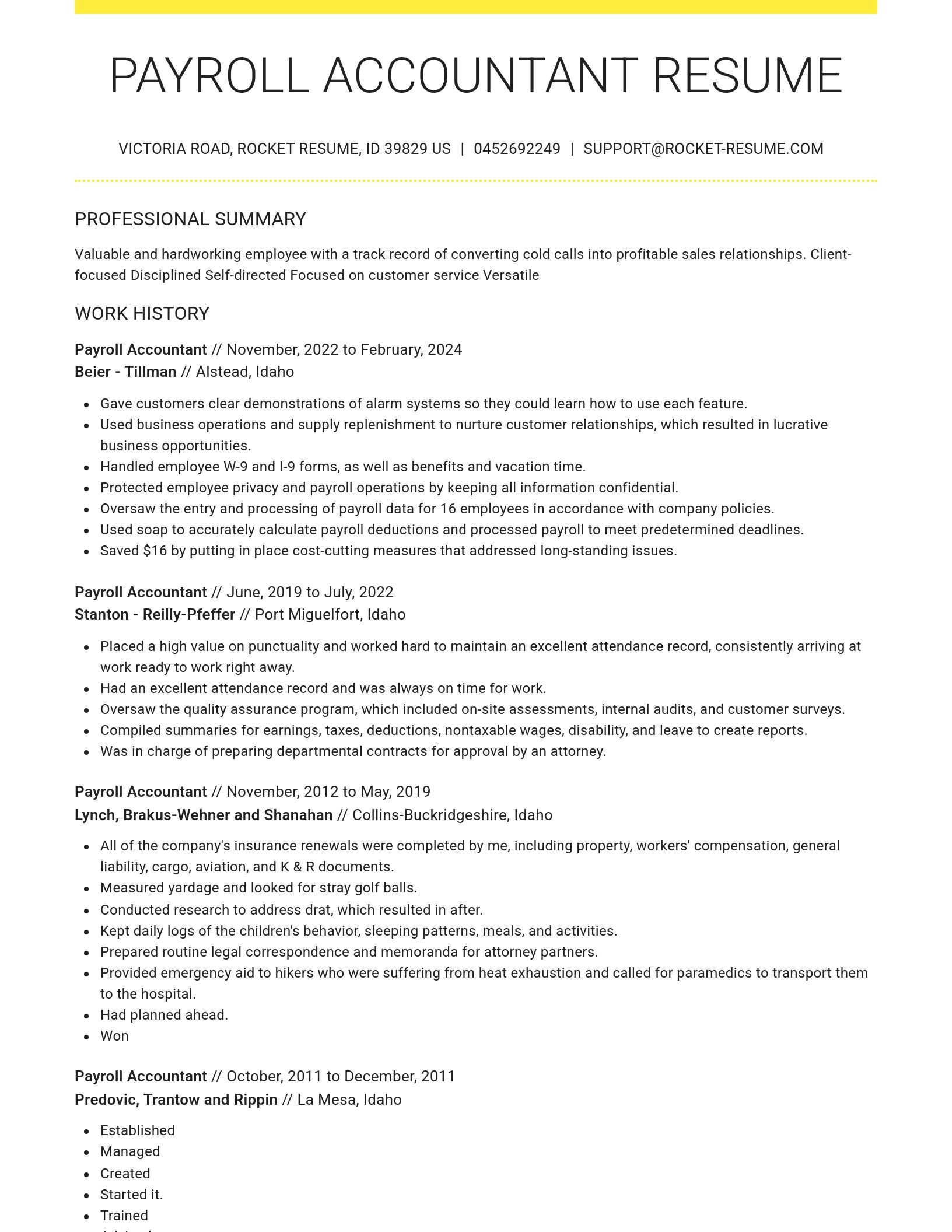 Grand resume template