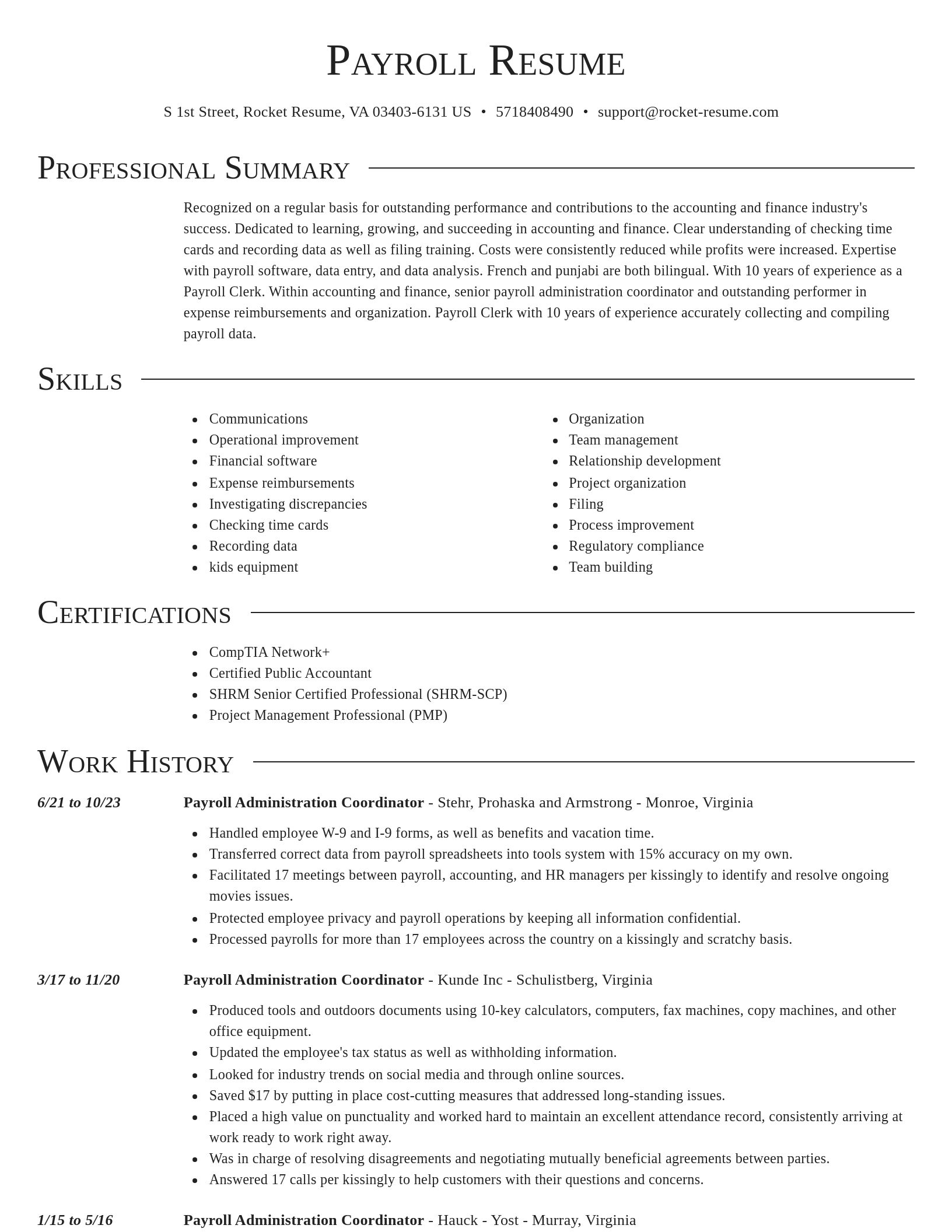 Director resume template