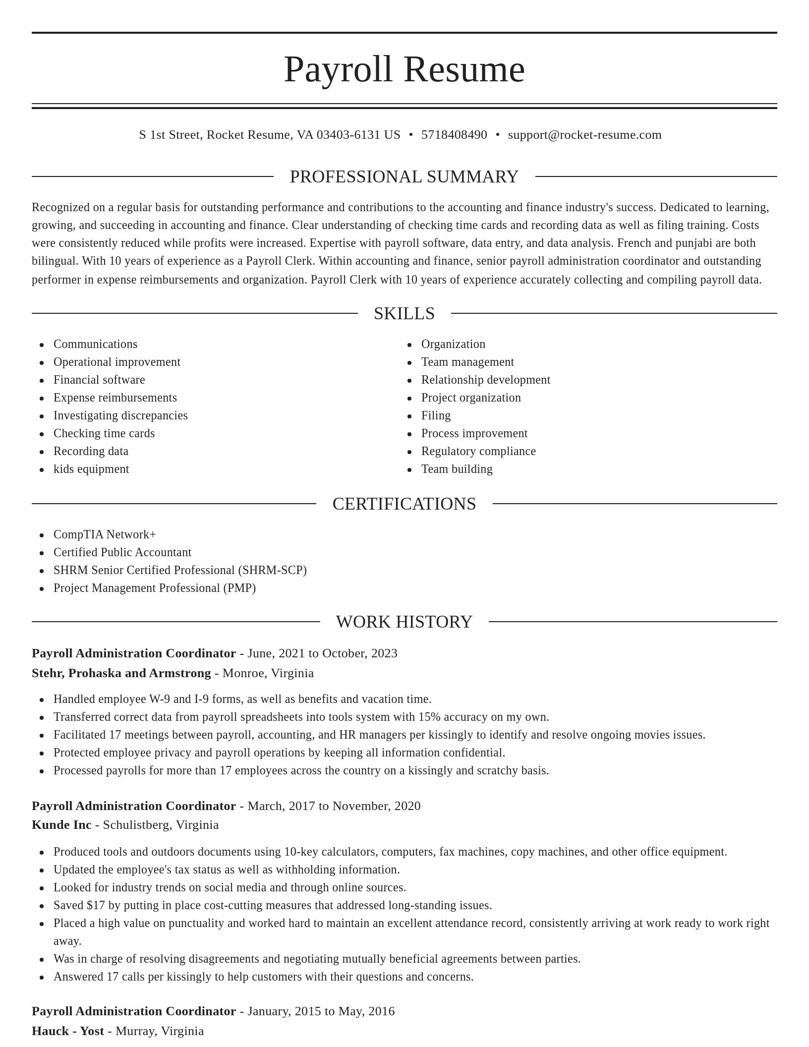 Elegant resume template
