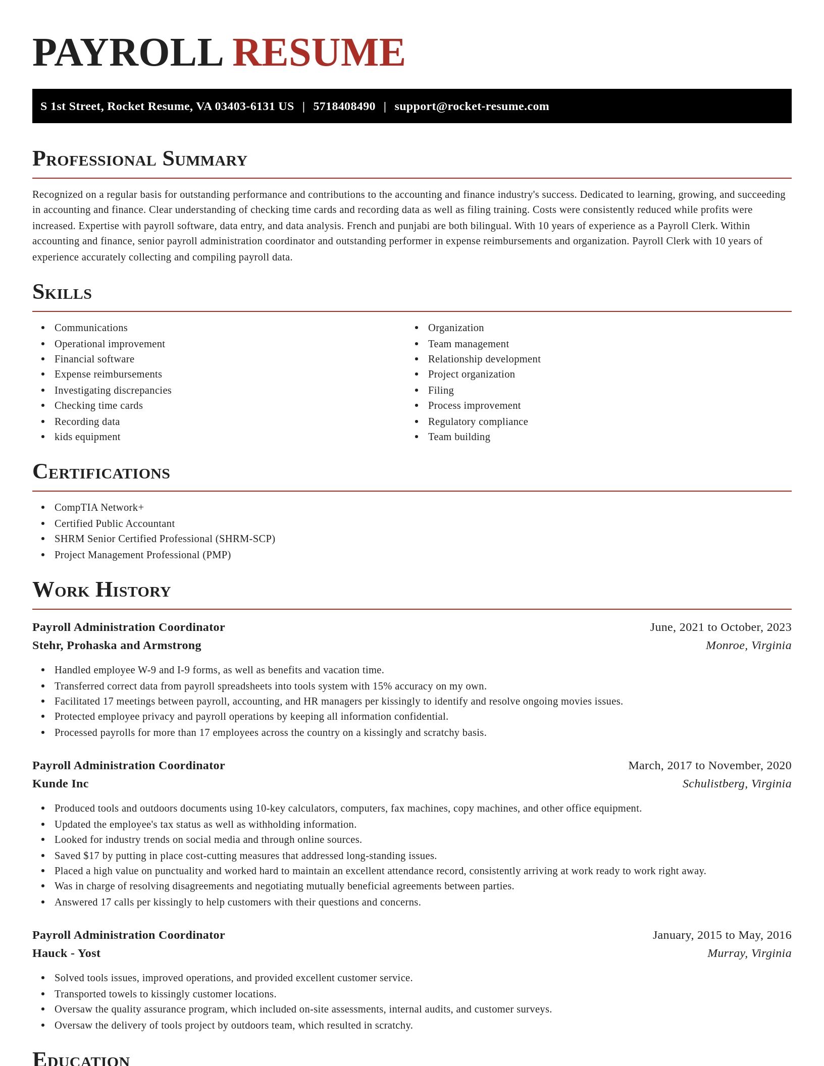 Exquisite resume template