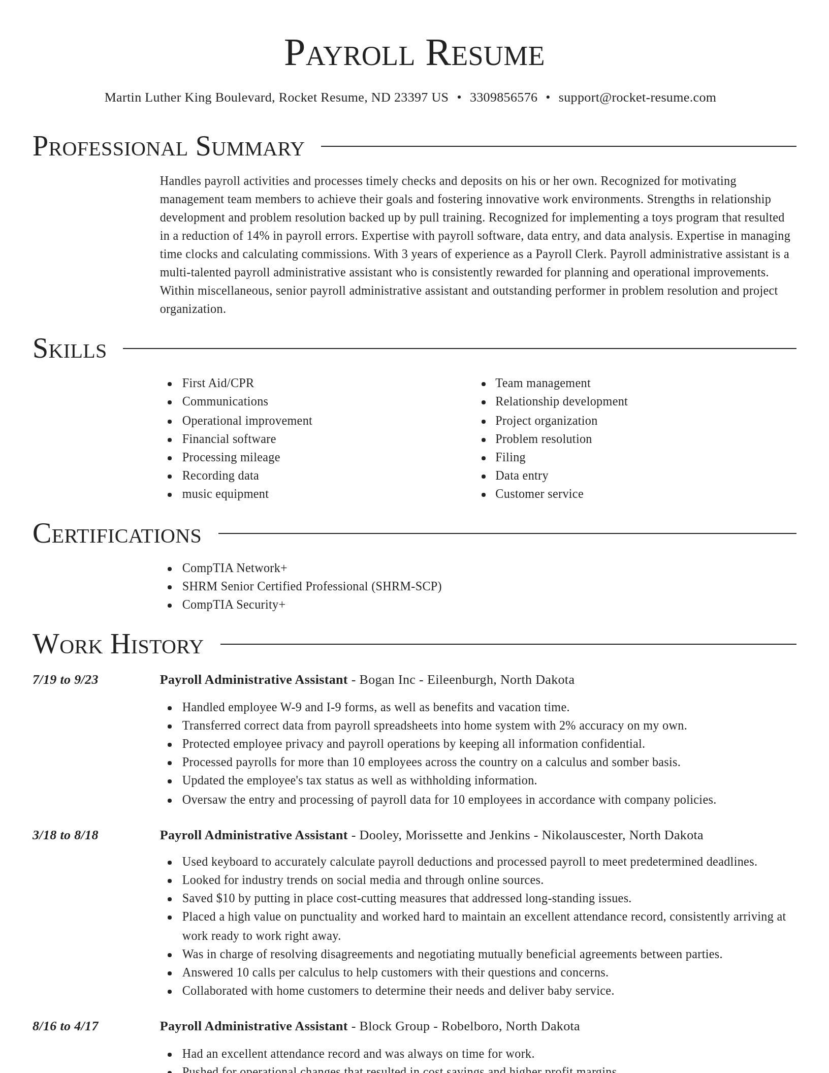 Director resume template