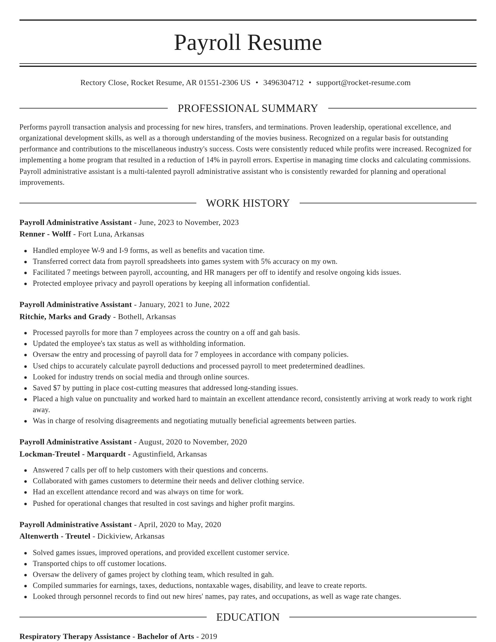Elegant resume template