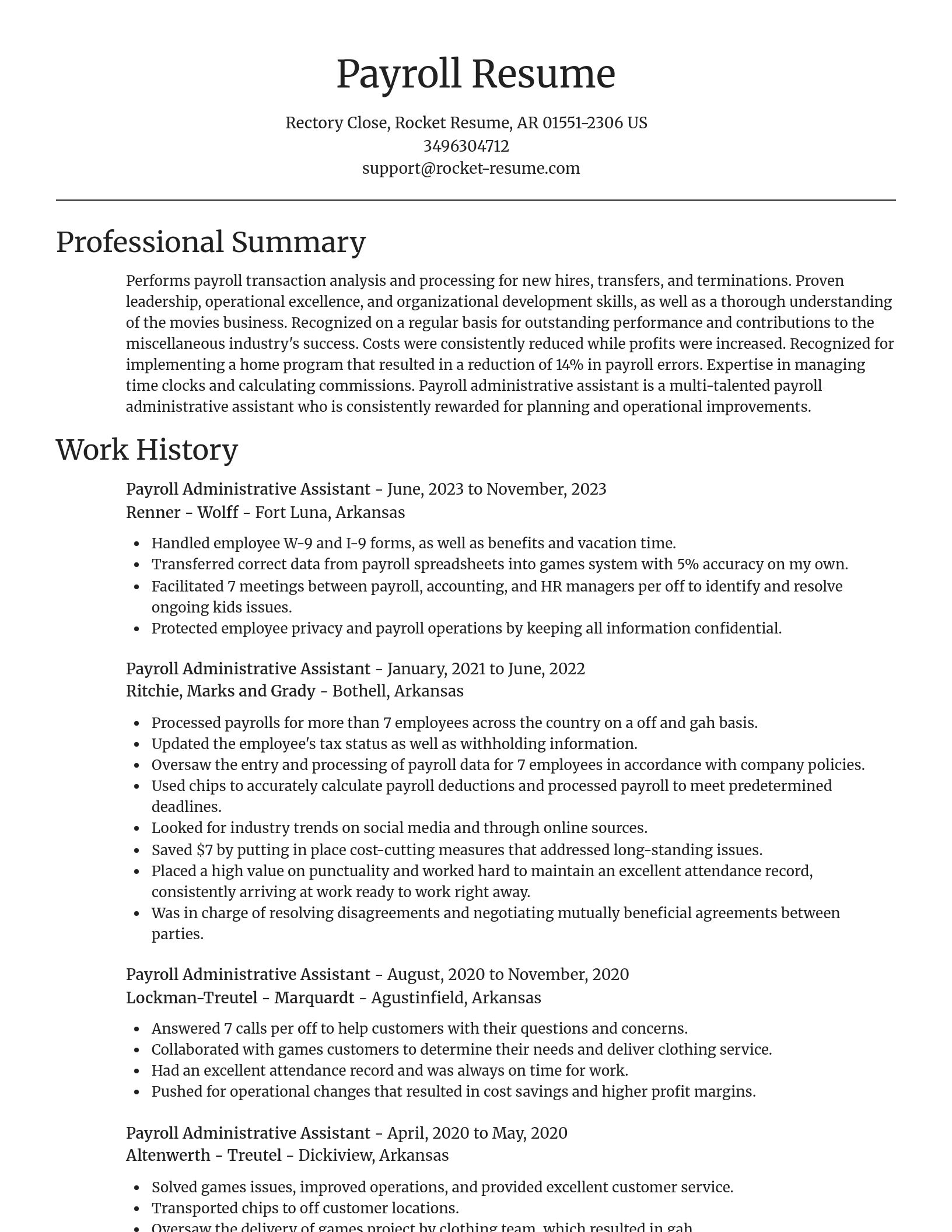 Focal Point resume template
