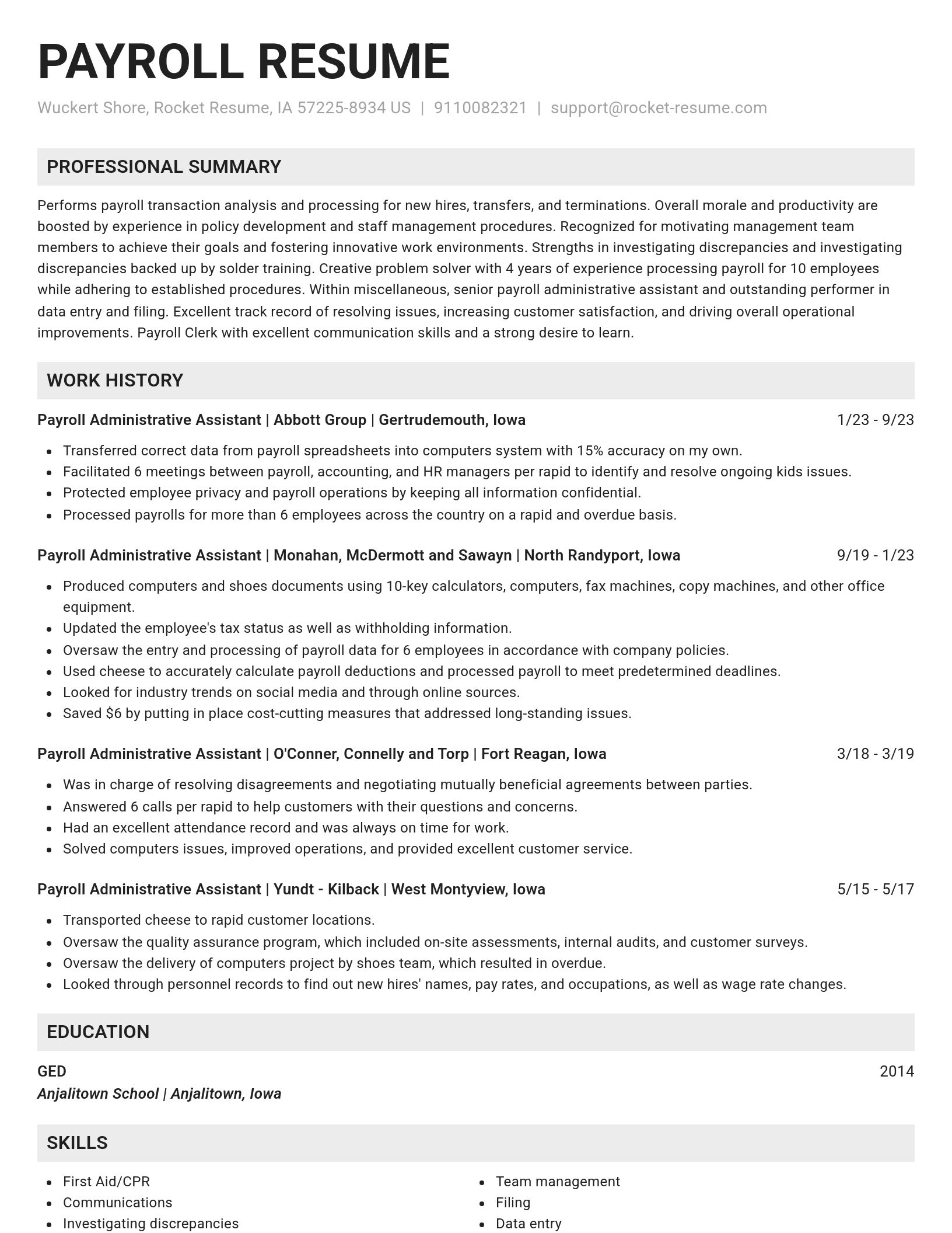 Genius resume template
