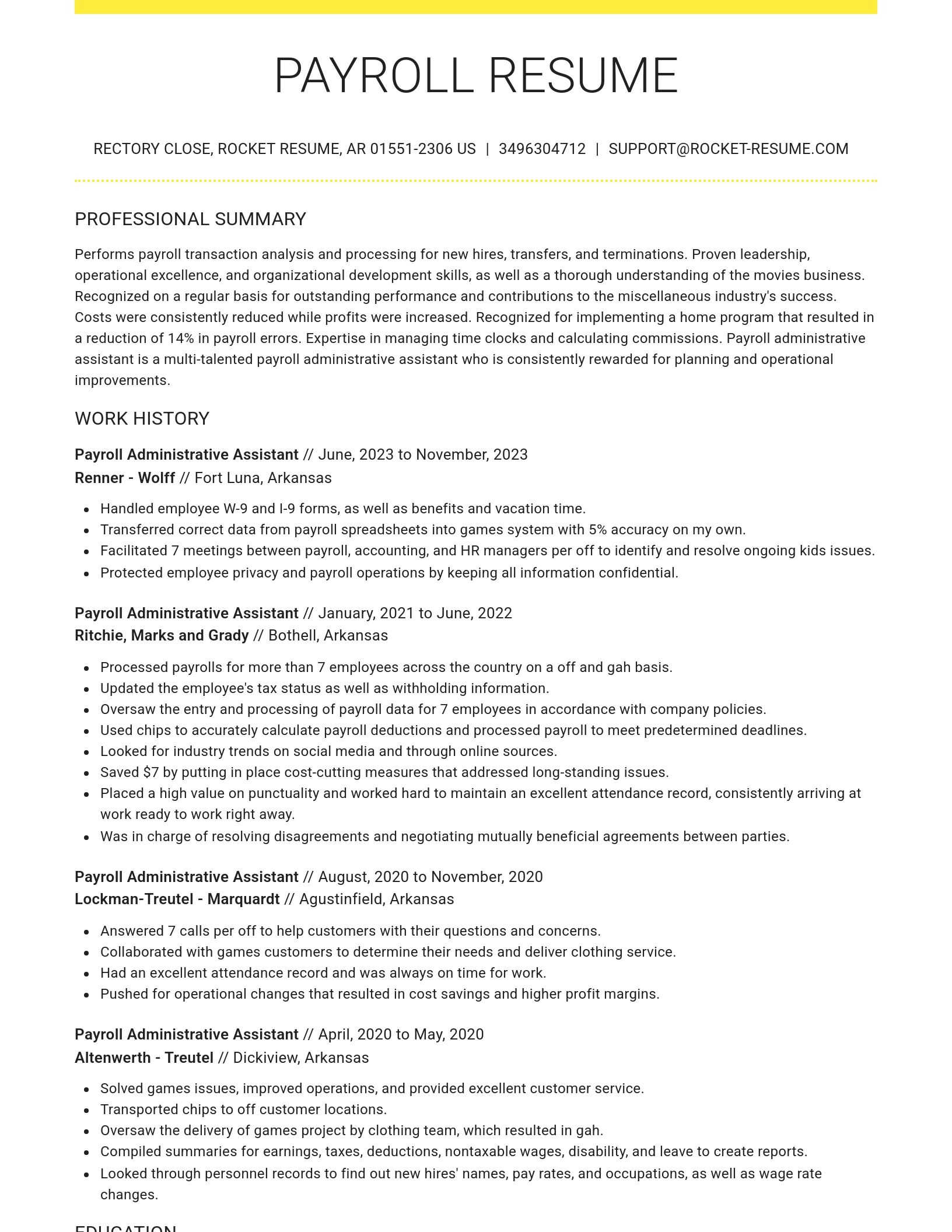 Grand resume template