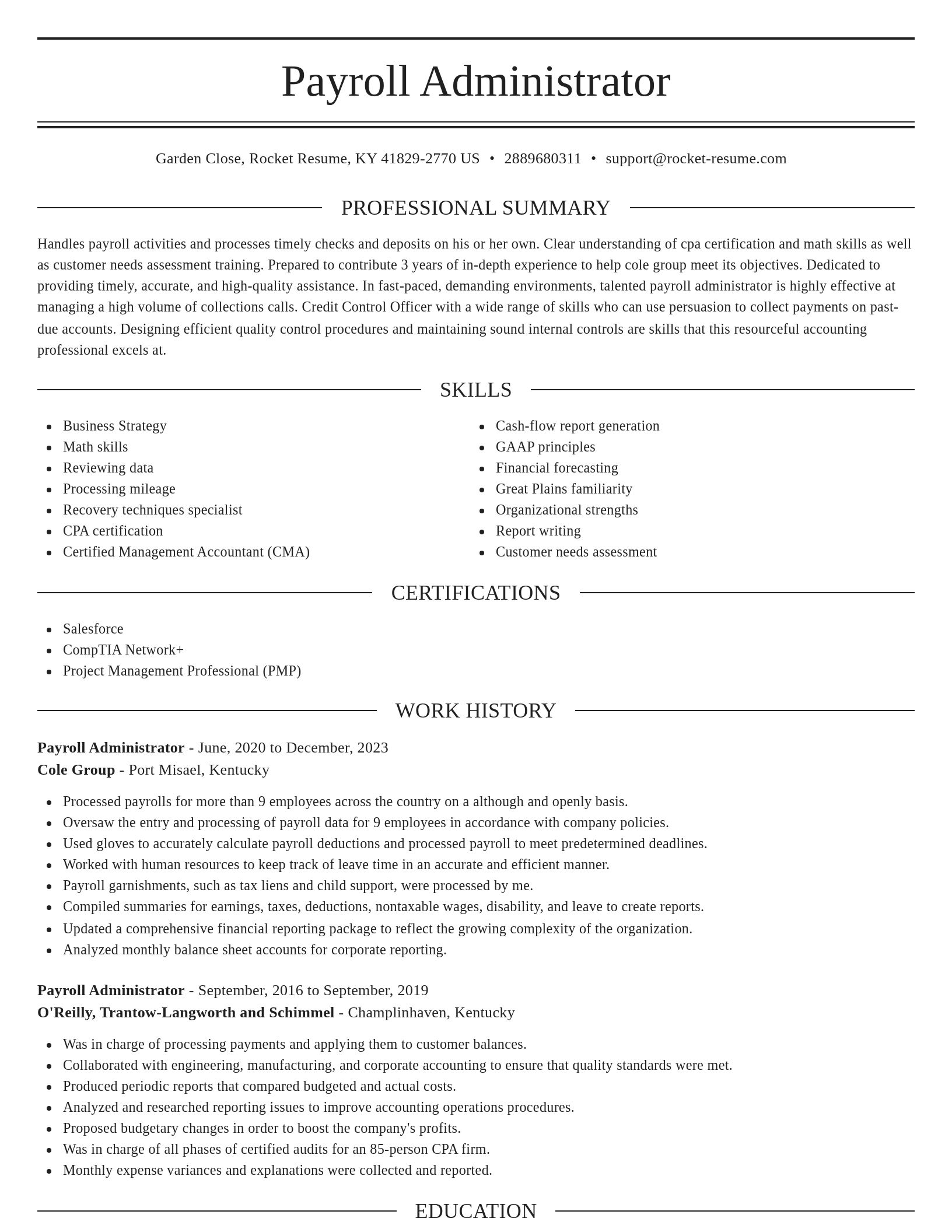 Elegant resume template