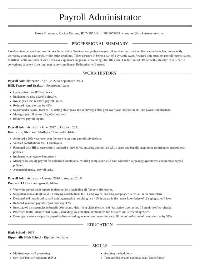 Elegant resume template