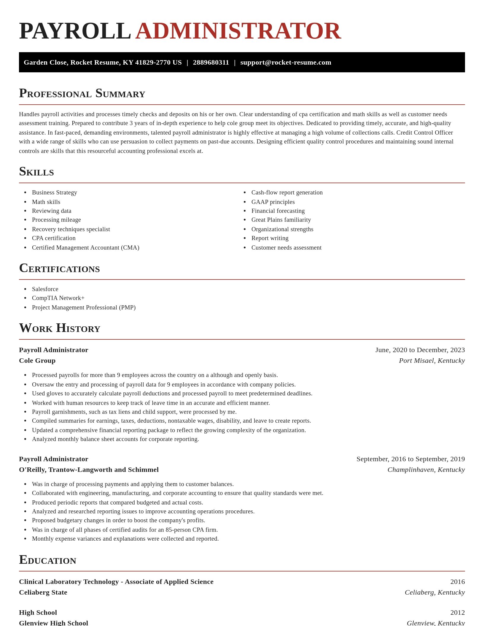 Exquisite resume template