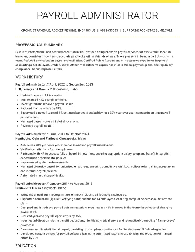 Grand resume template