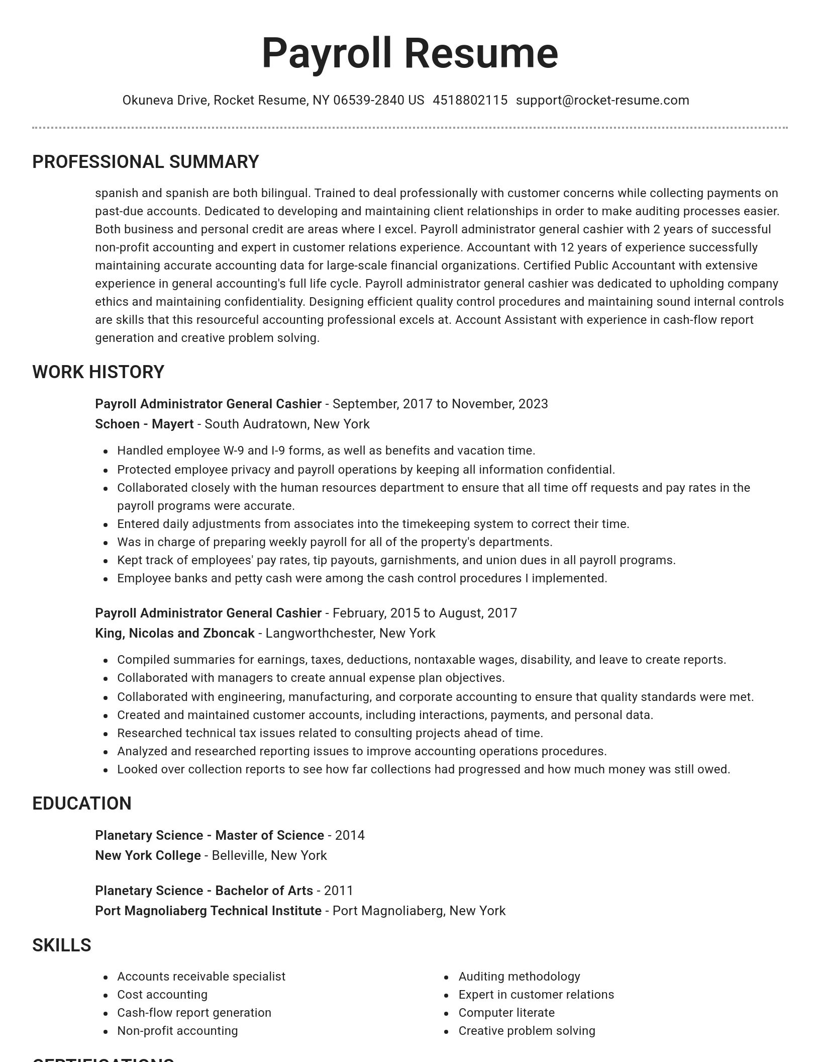 Brilliant resume template