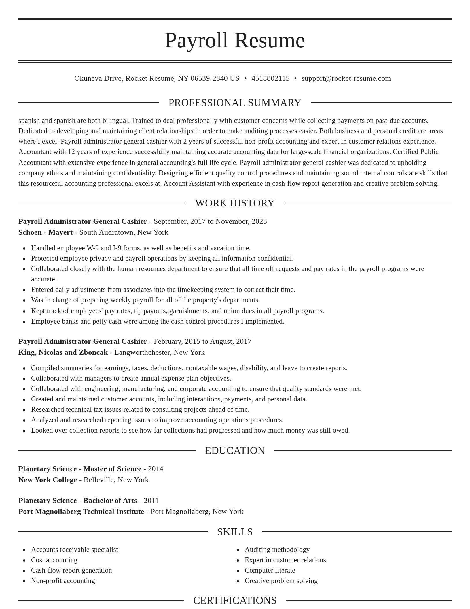 Elegant resume template