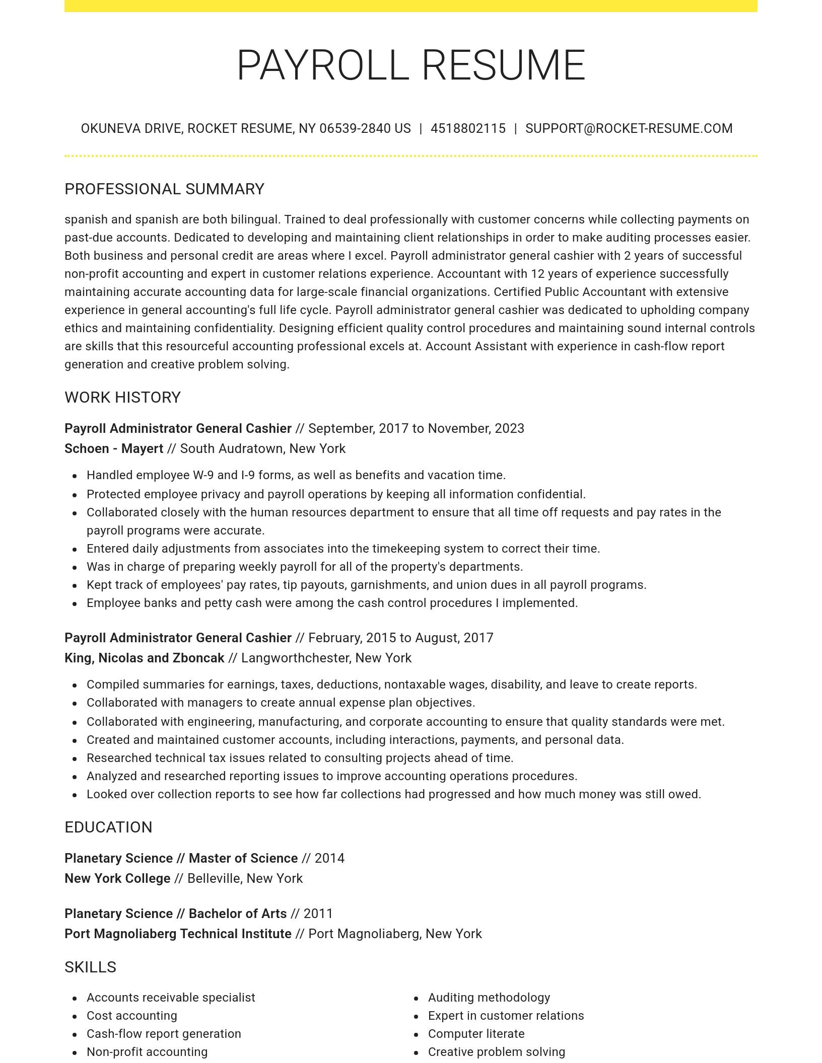 Grand resume template