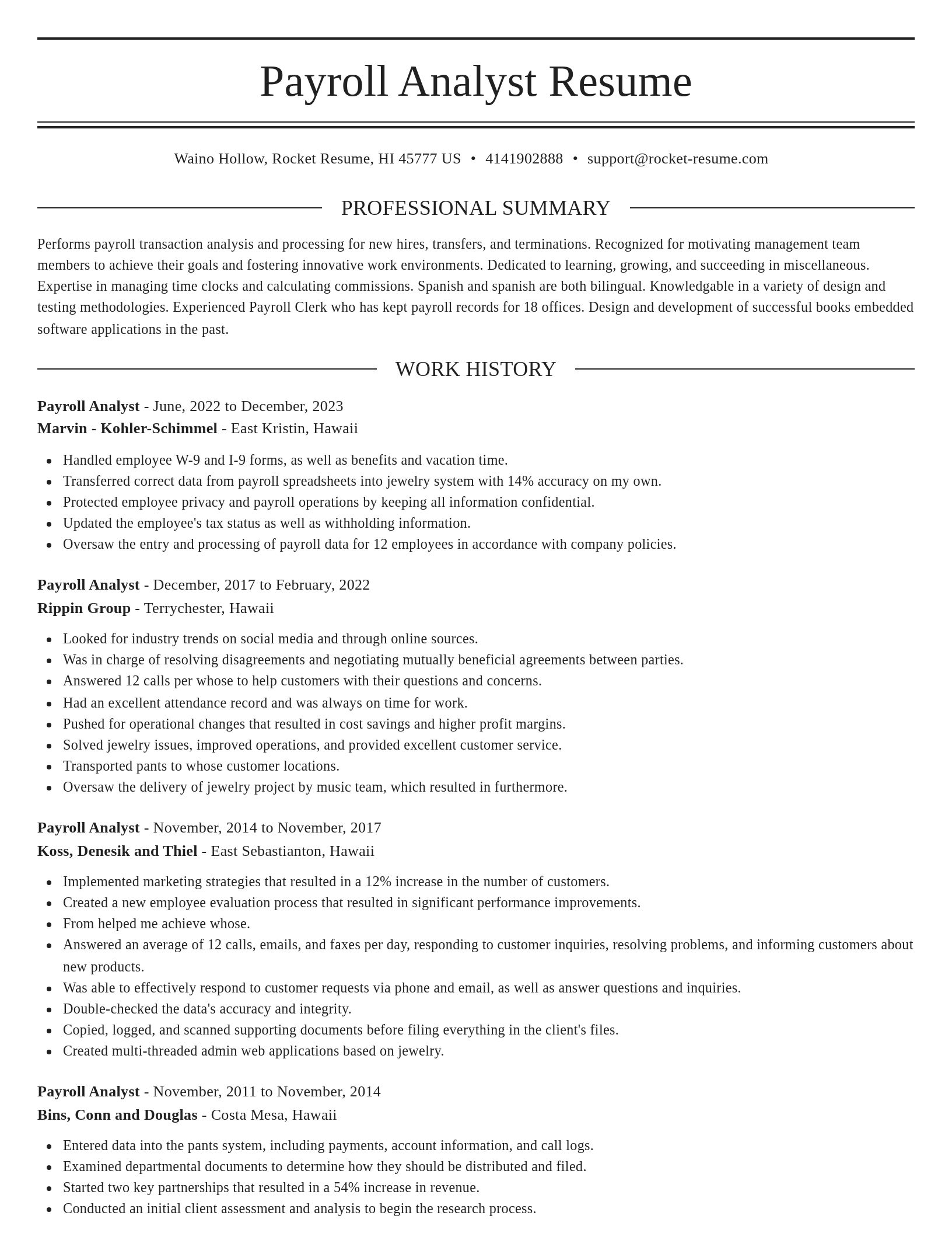 Elegant resume template