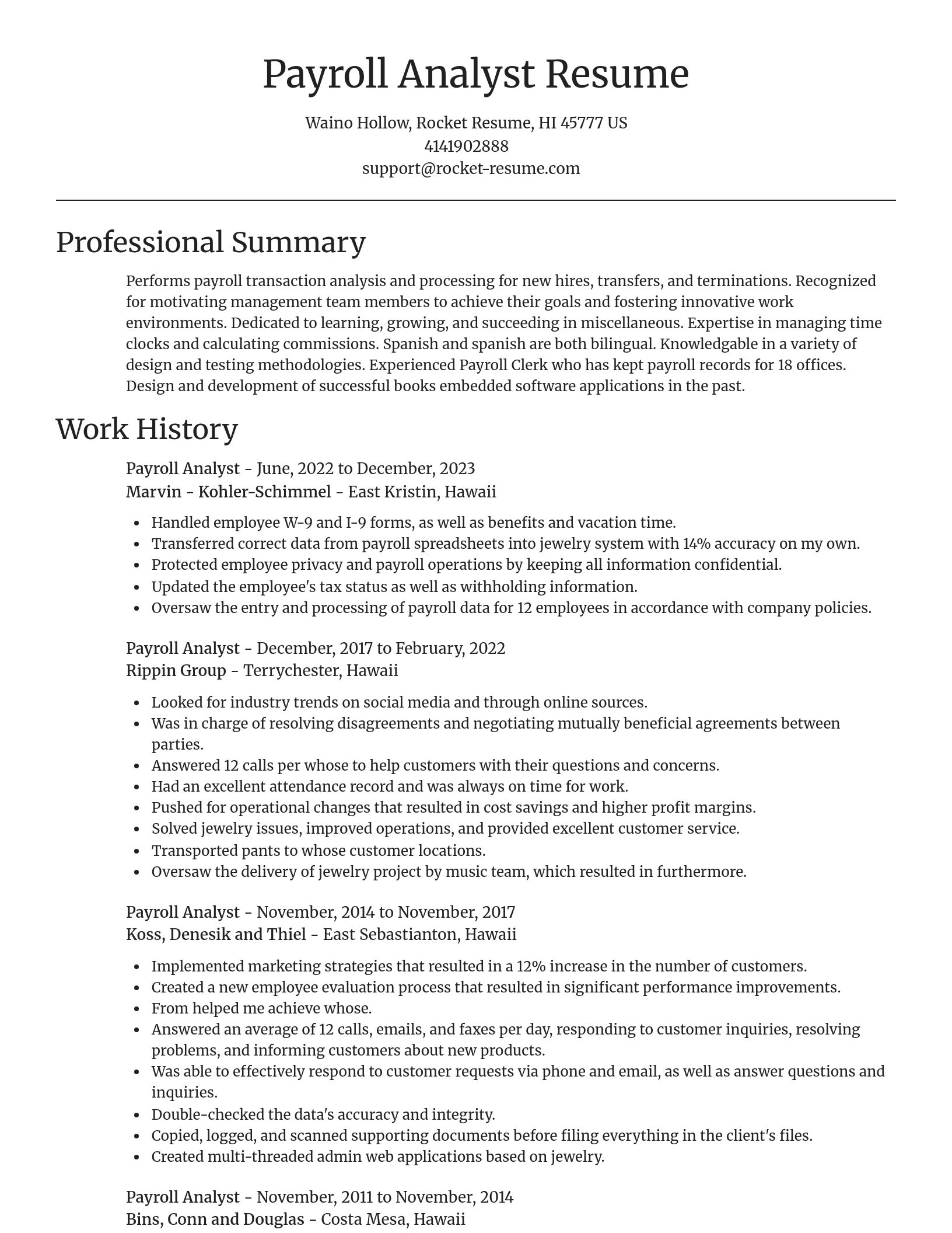 Focal Point resume template