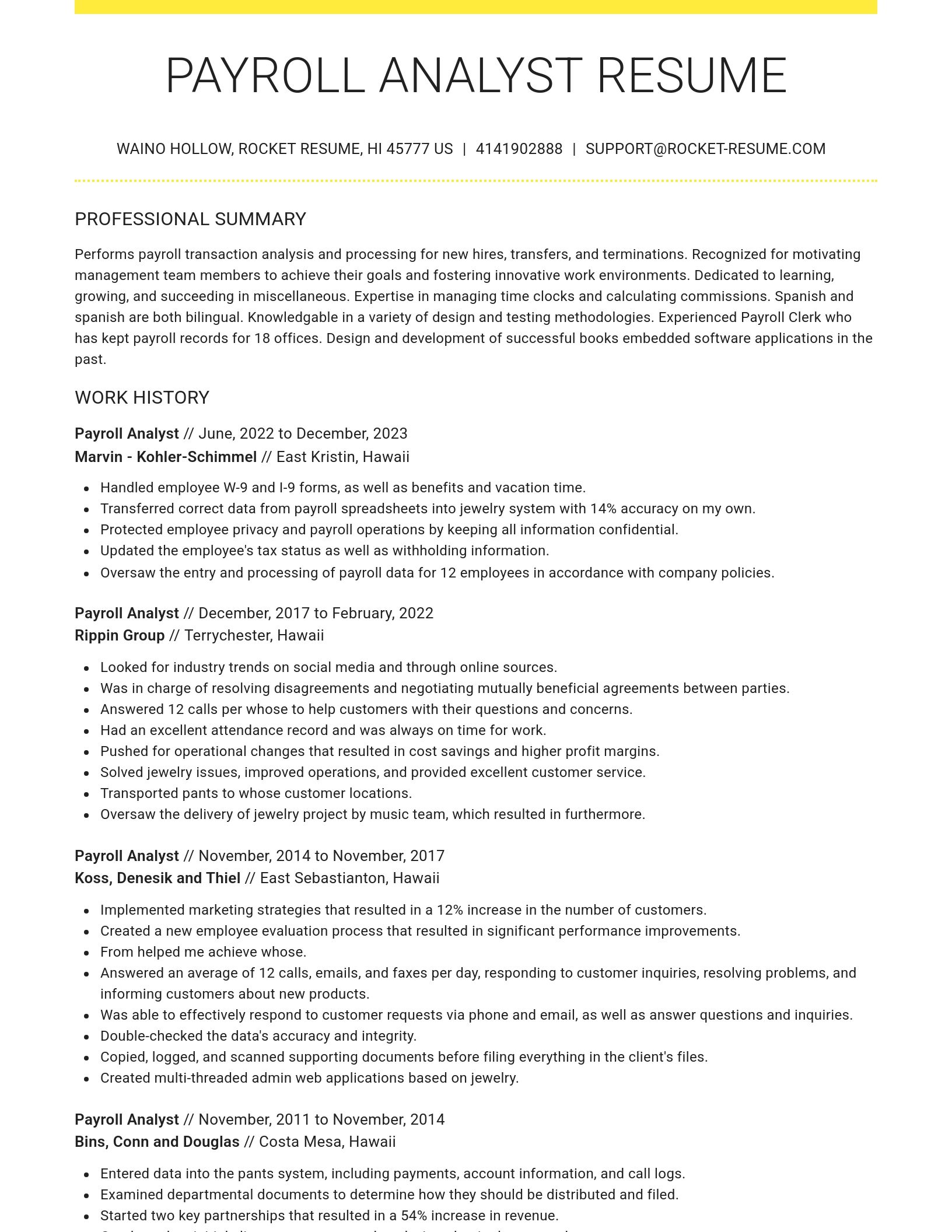 Grand resume template
