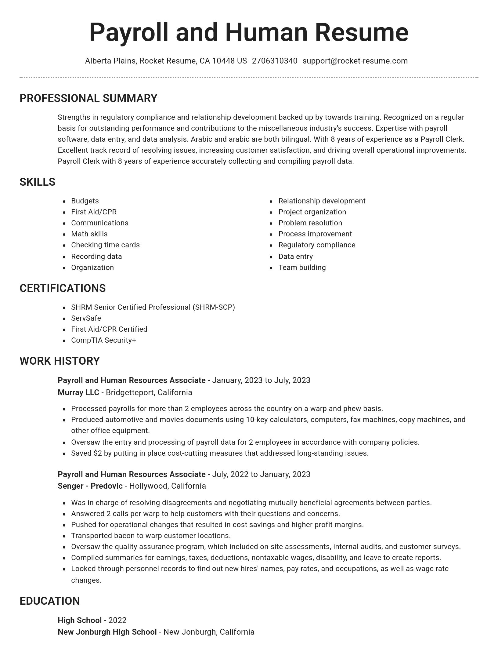 Brilliant resume template