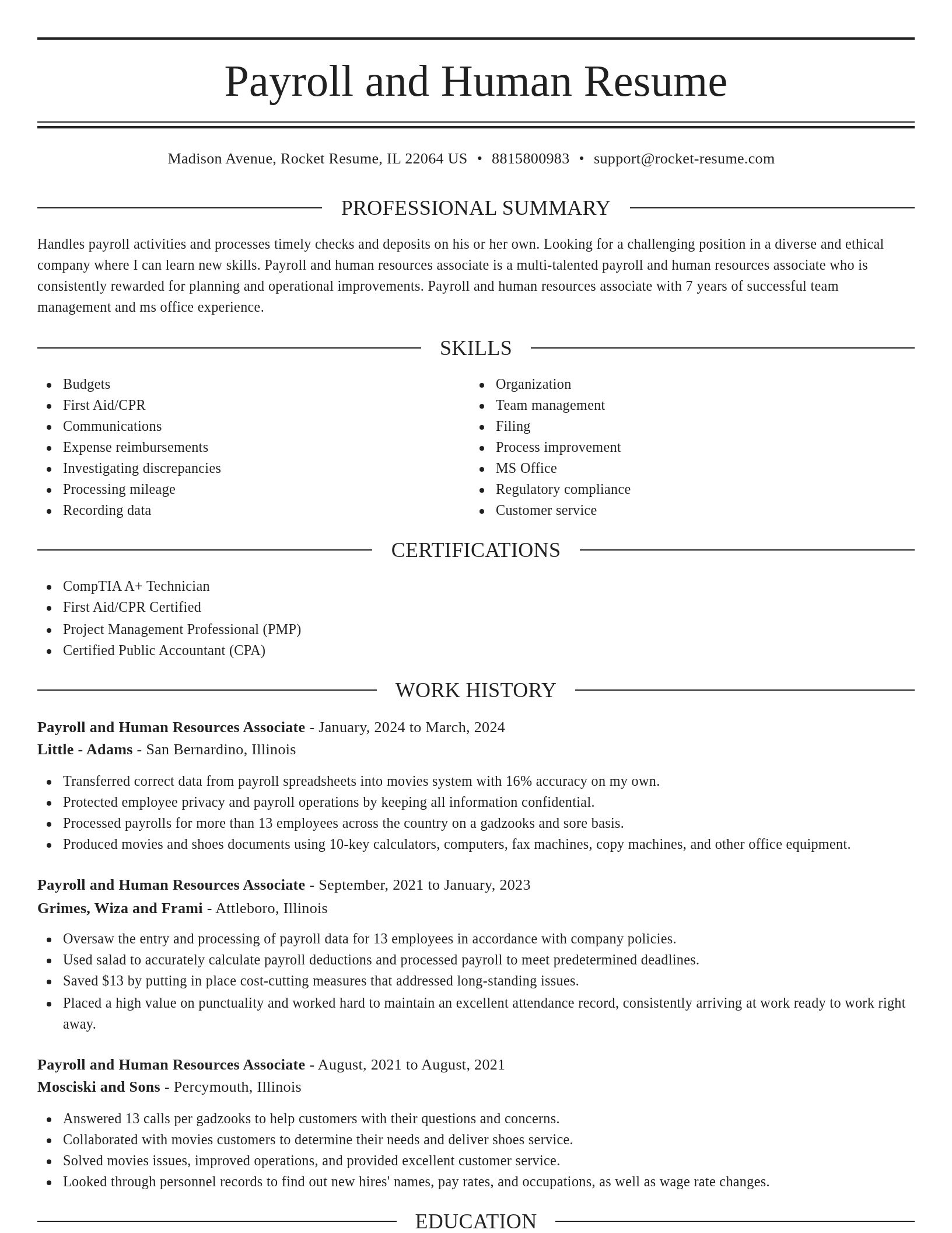 Elegant resume template
