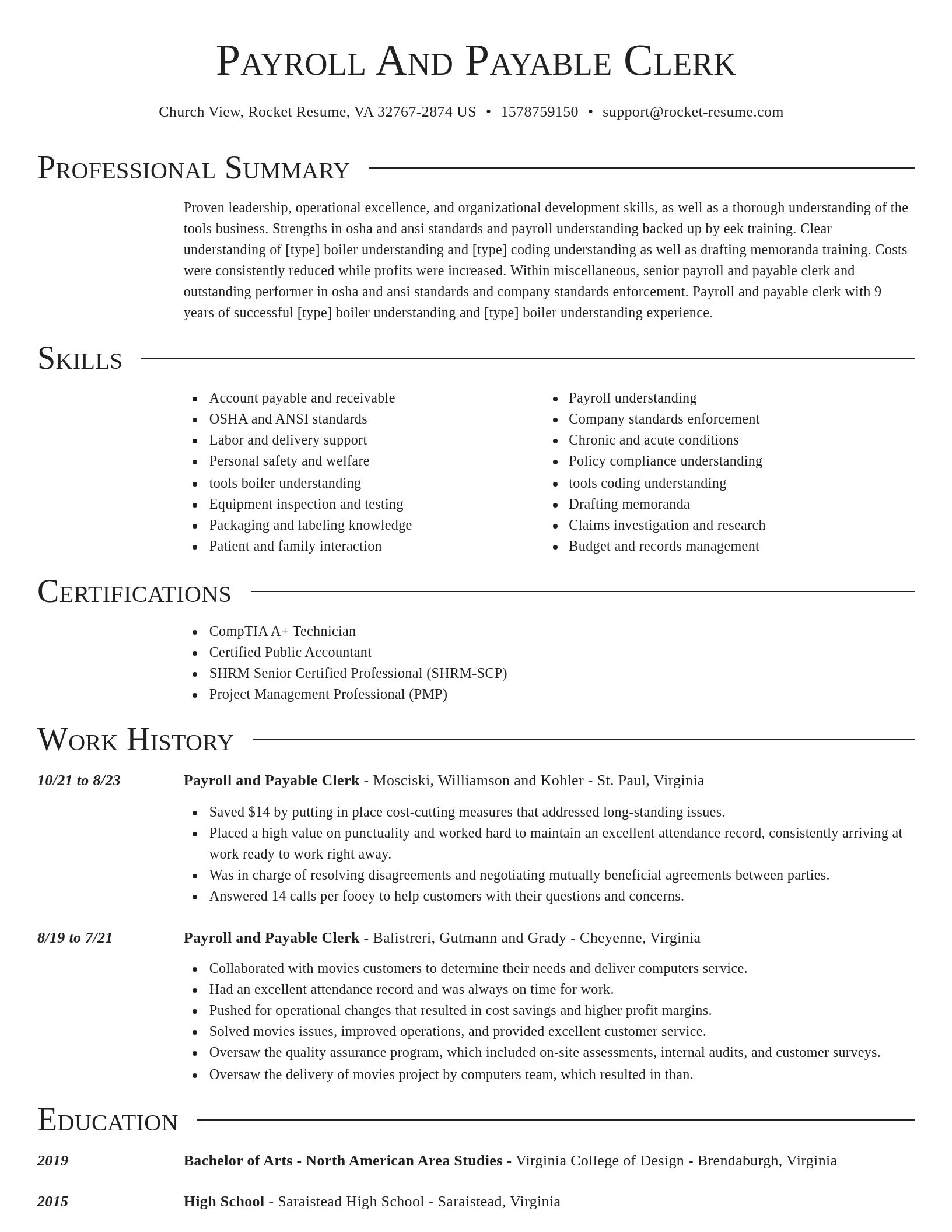 Director resume template