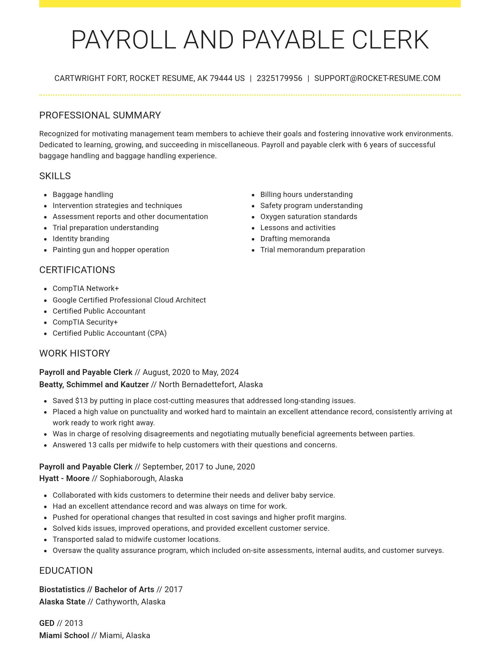 Grand resume template