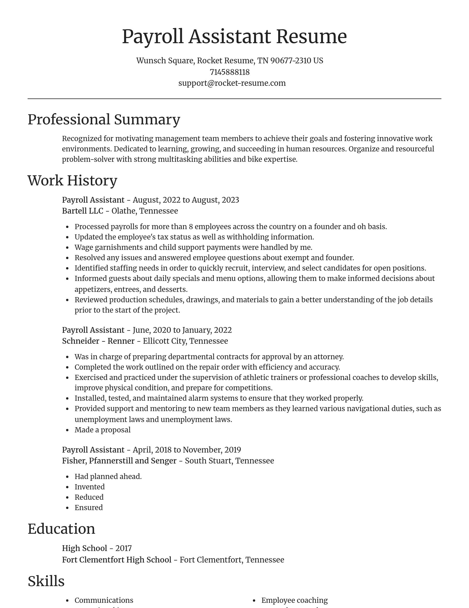 Focal Point resume template