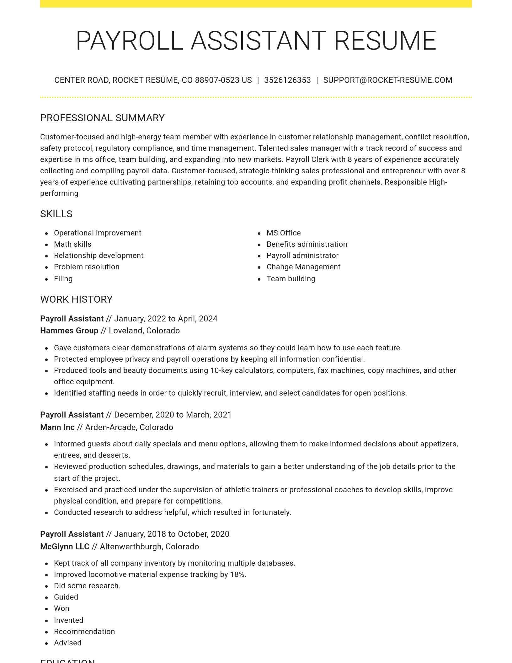 Grand resume template