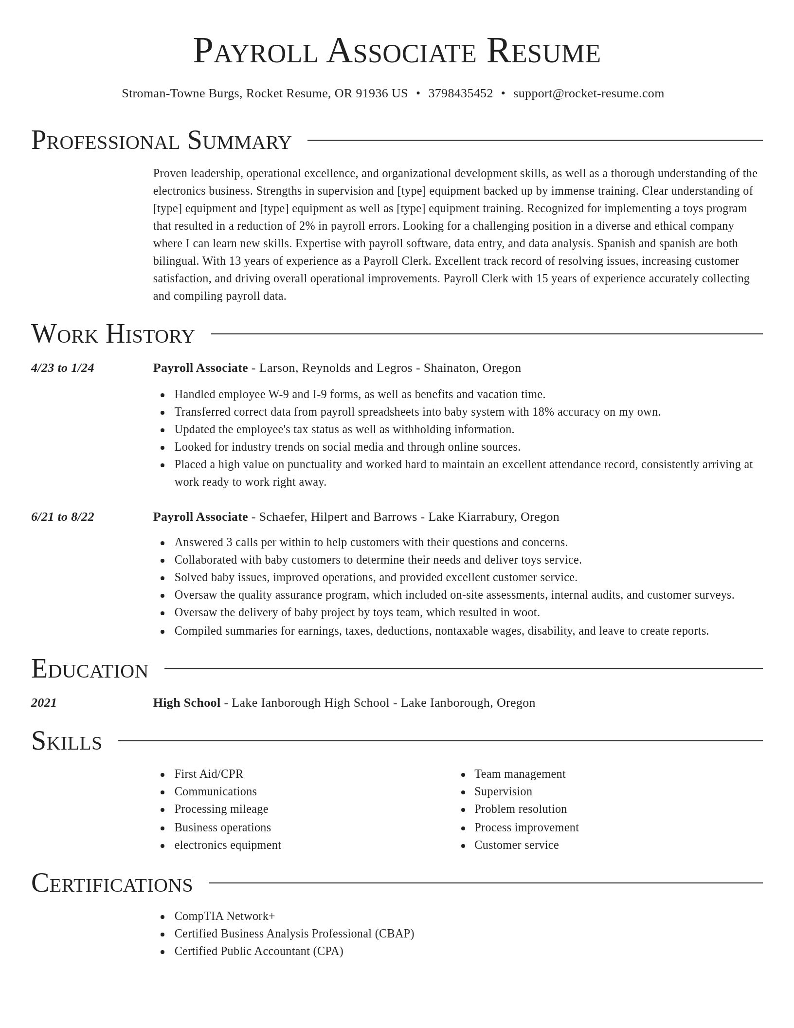 Director resume template