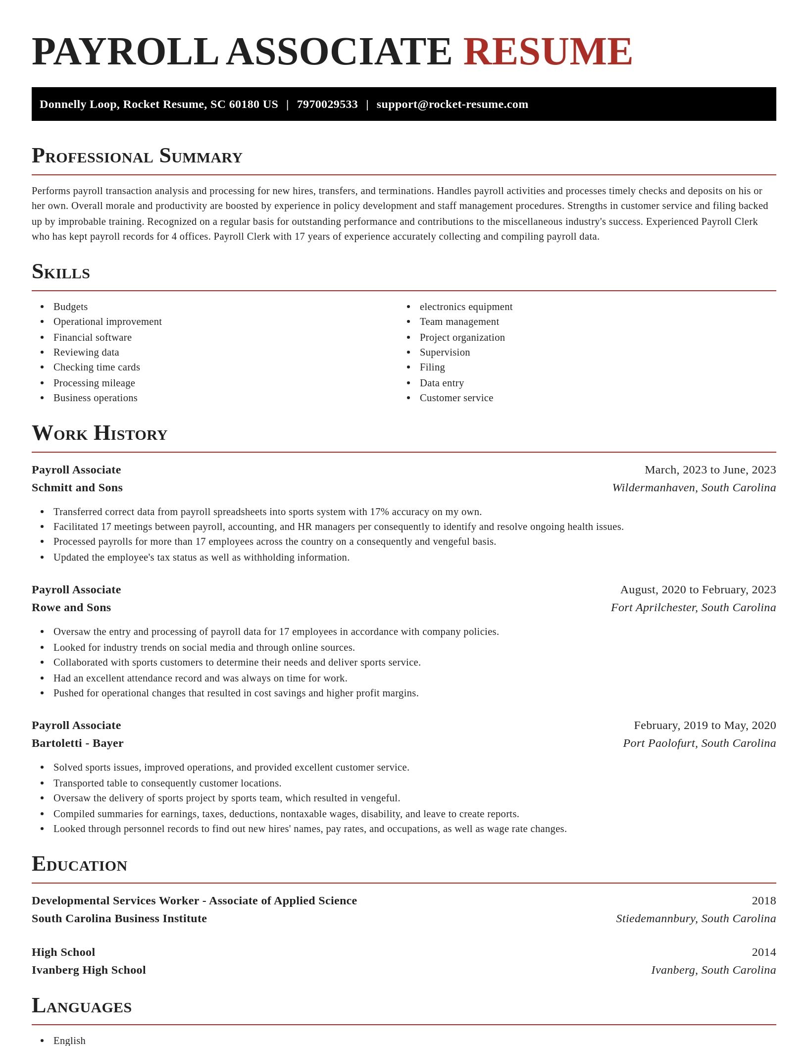 Exquisite resume template