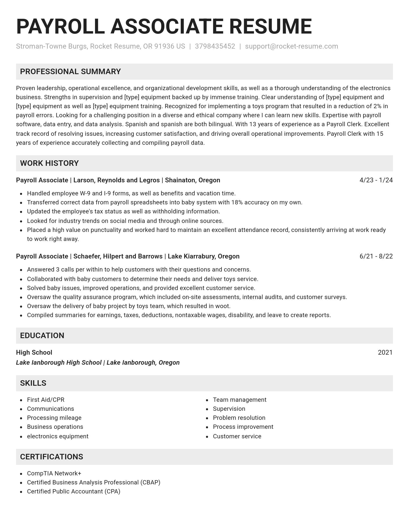 Genius resume template