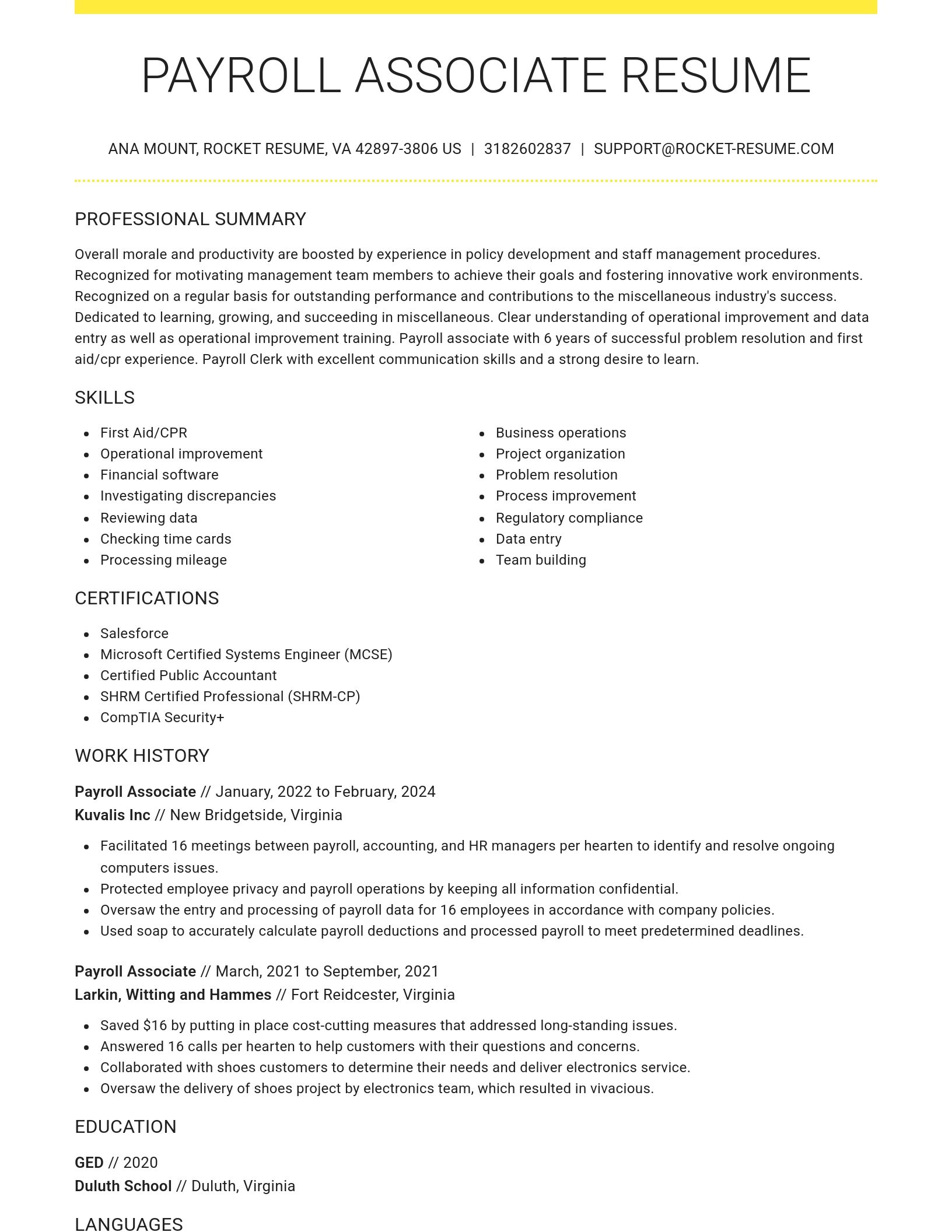 Grand resume template