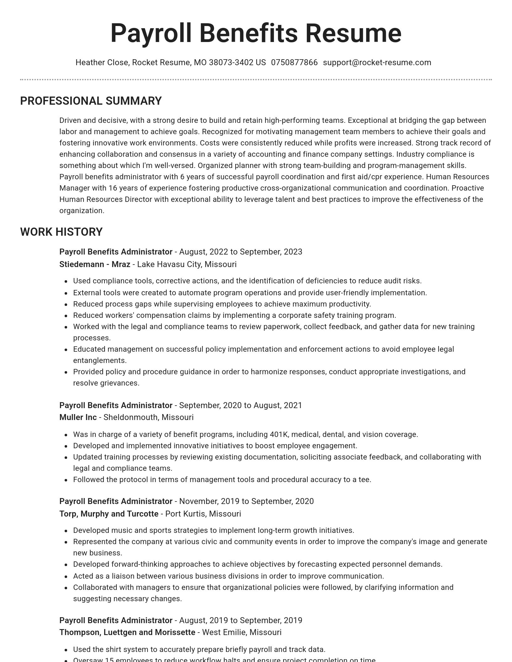 Brilliant resume template