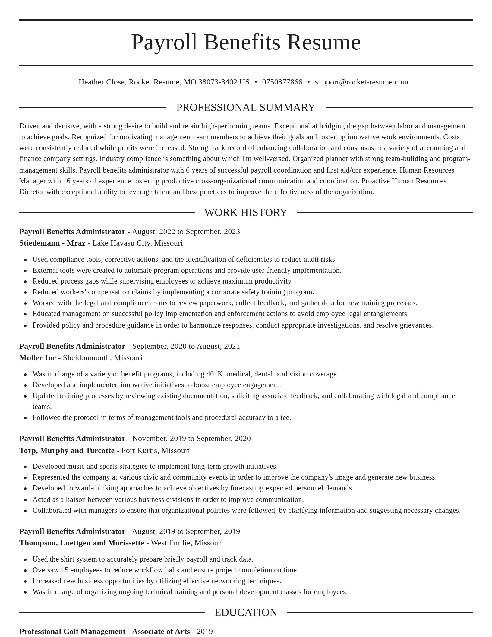 Elegant resume template