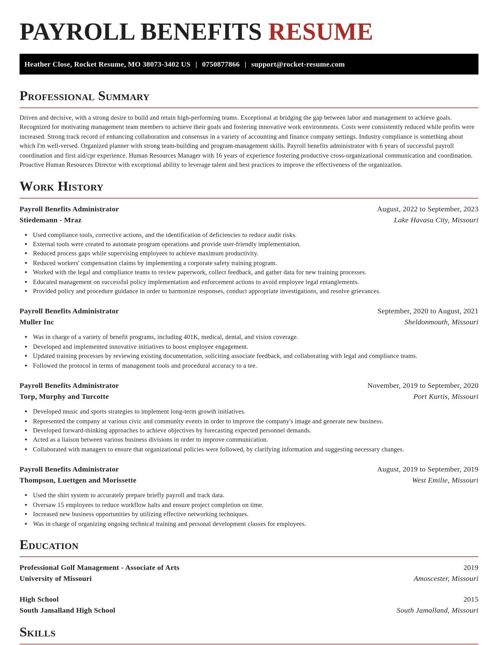 Exquisite resume template