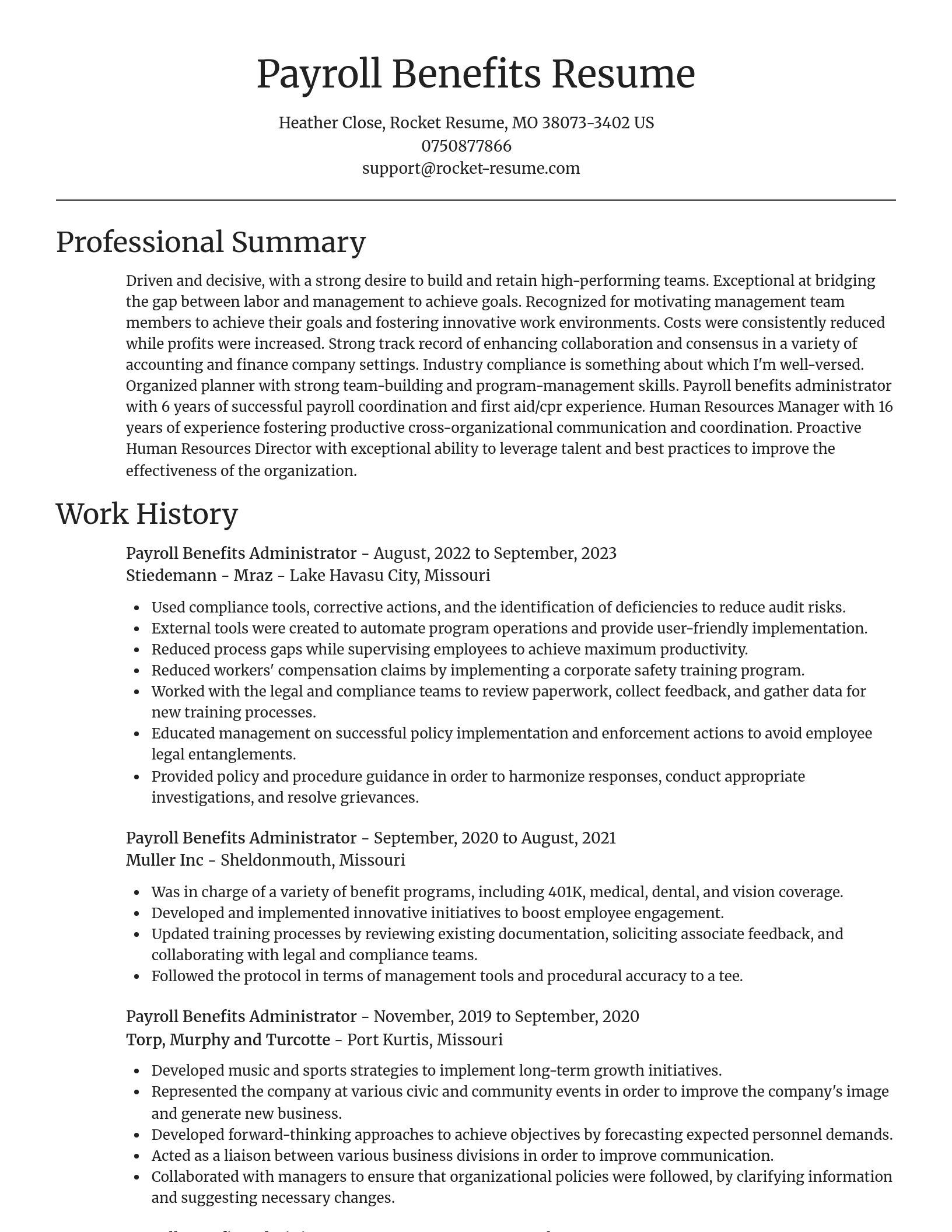 Focal Point resume template