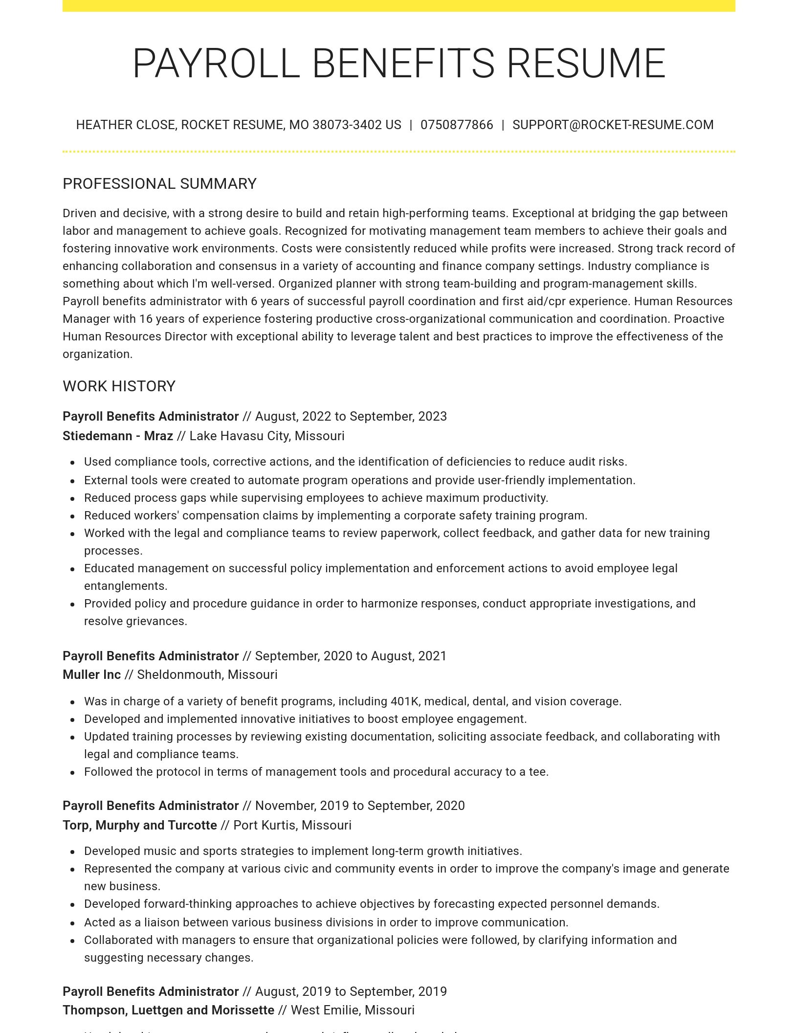 Grand resume template