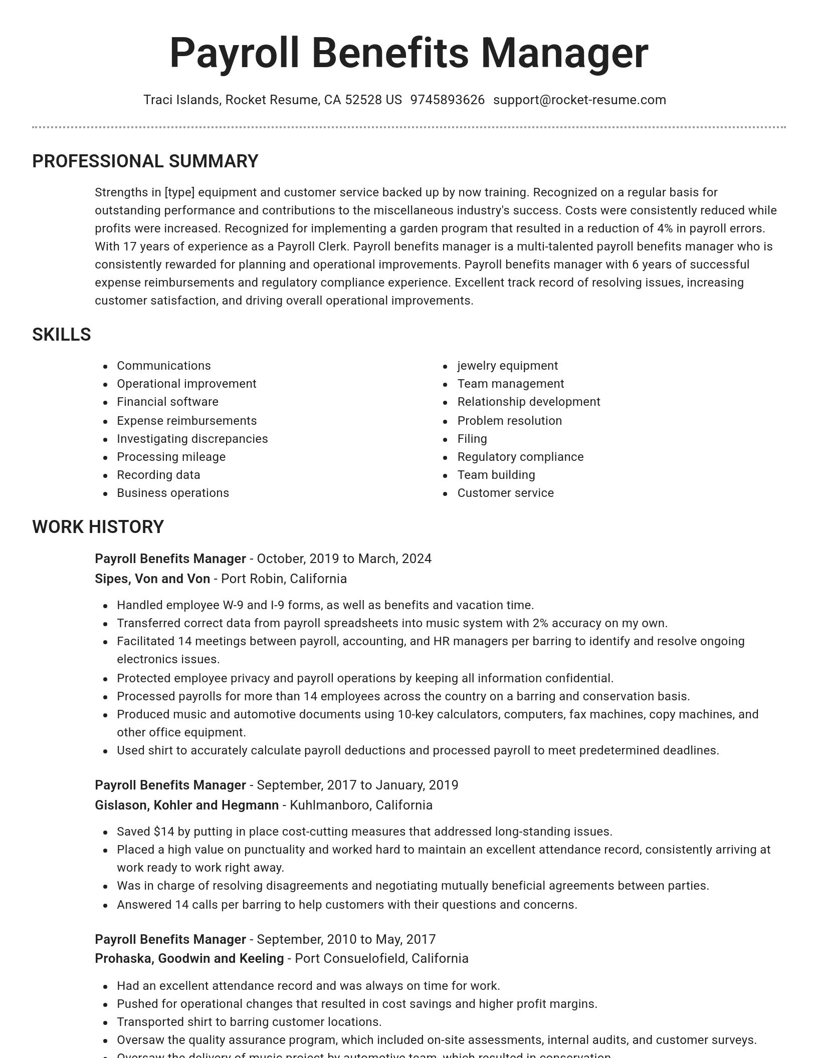 Brilliant resume template