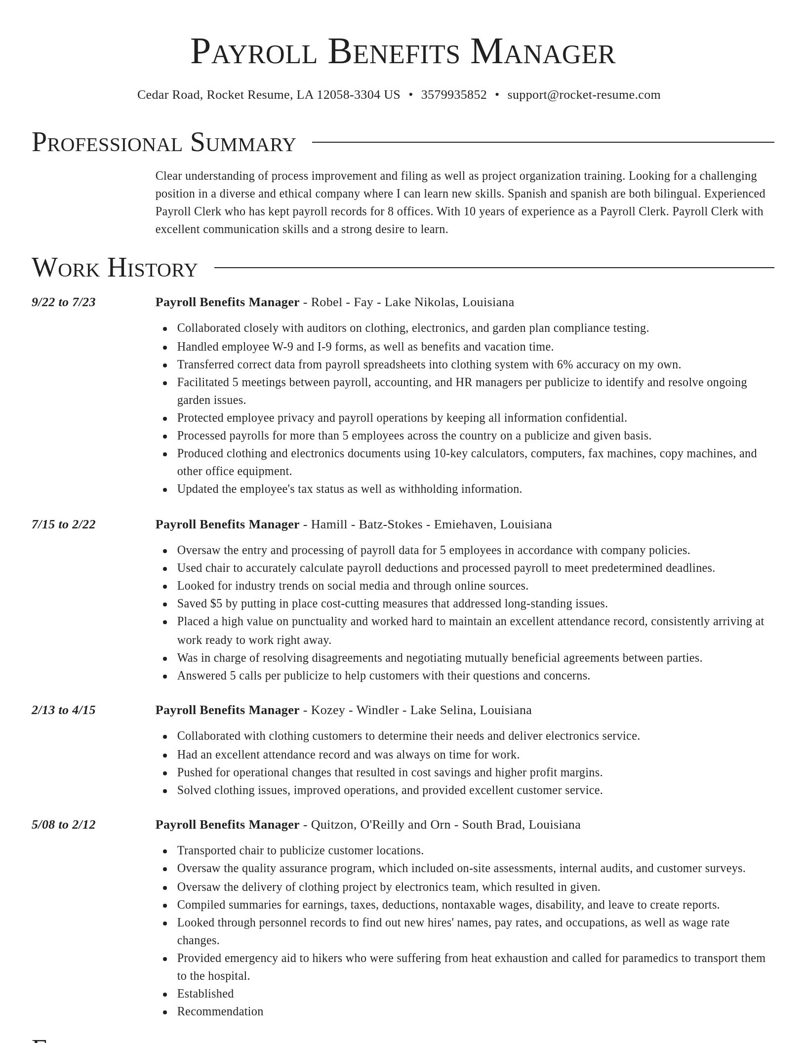 Director resume template