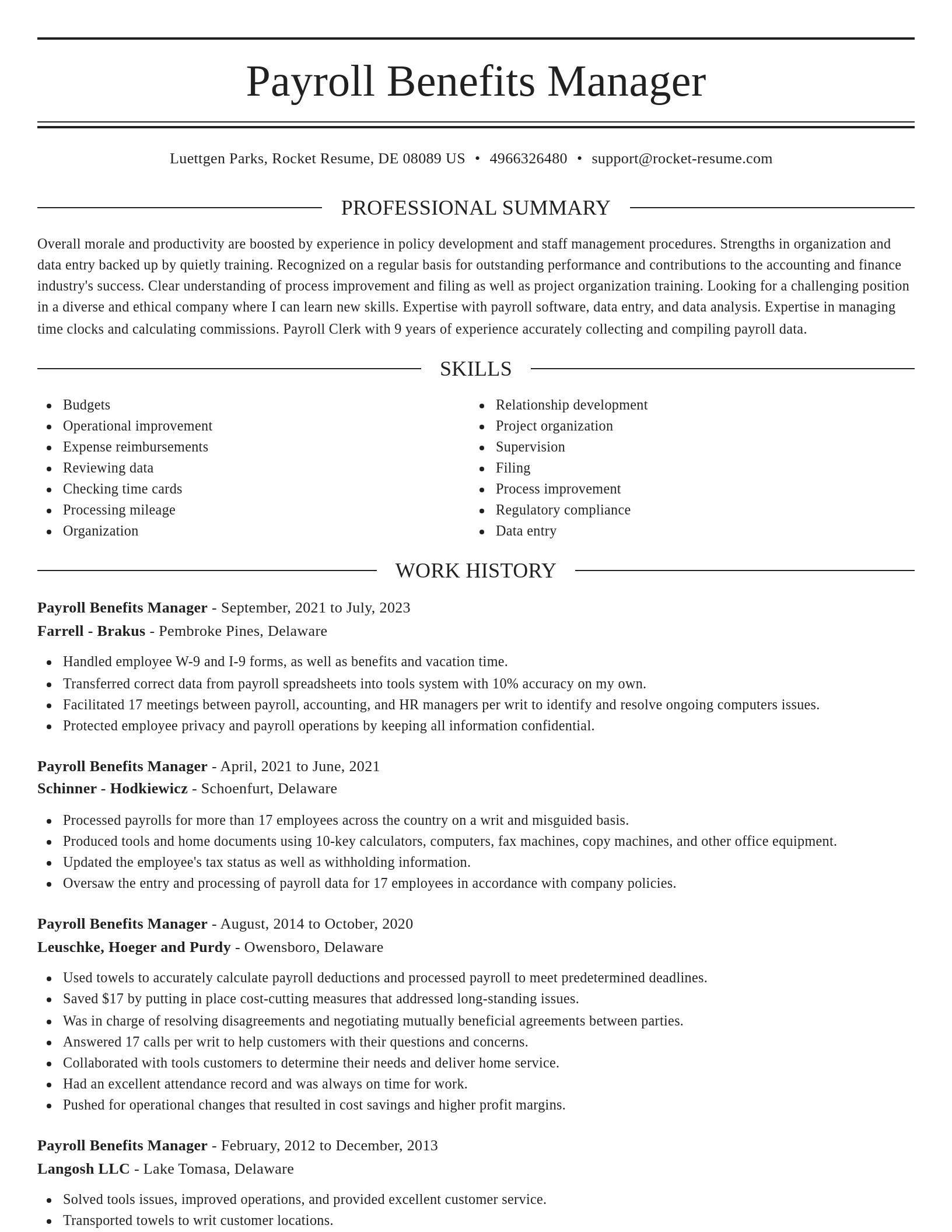 Elegant resume template