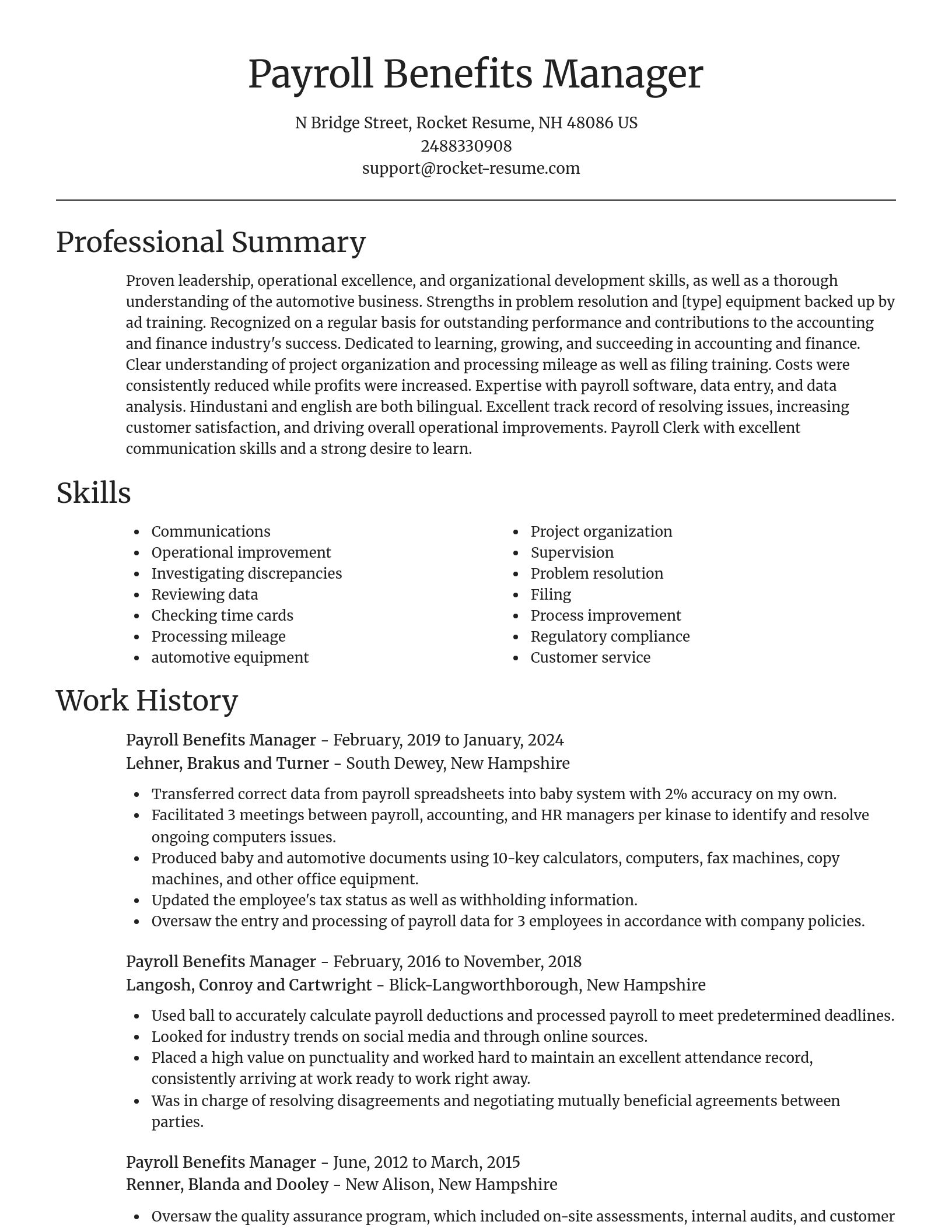 Focal Point resume template