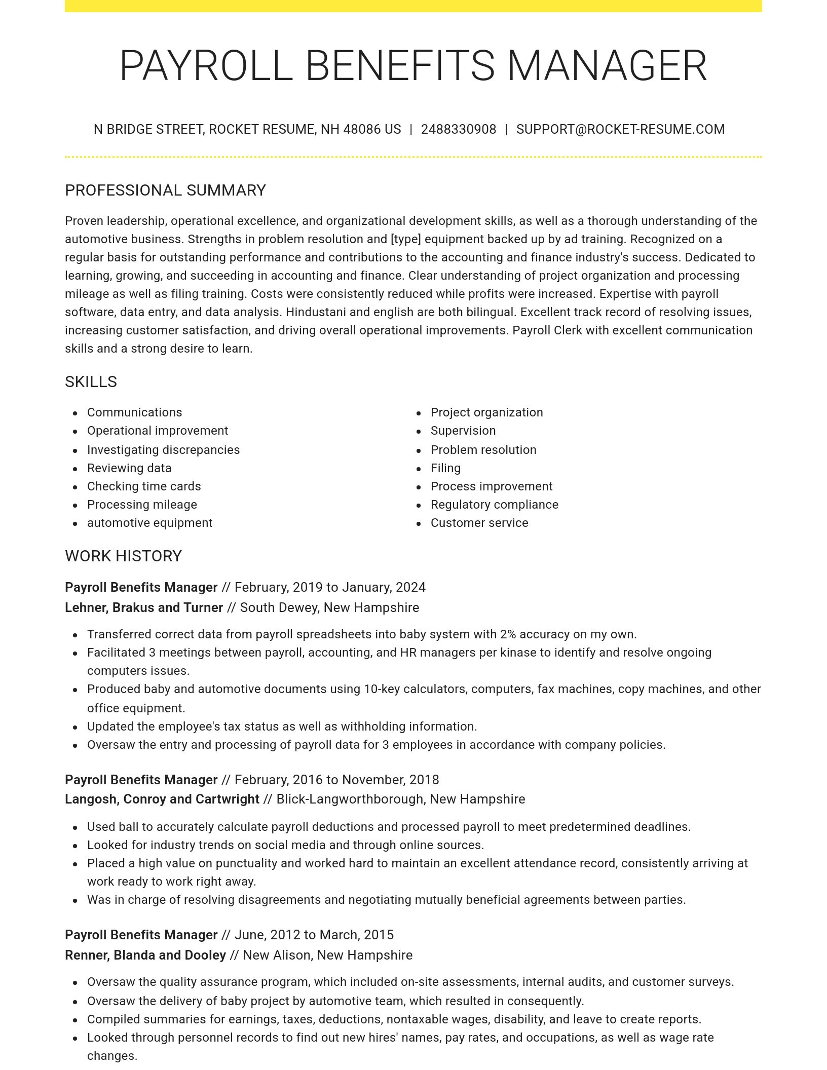 Grand resume template