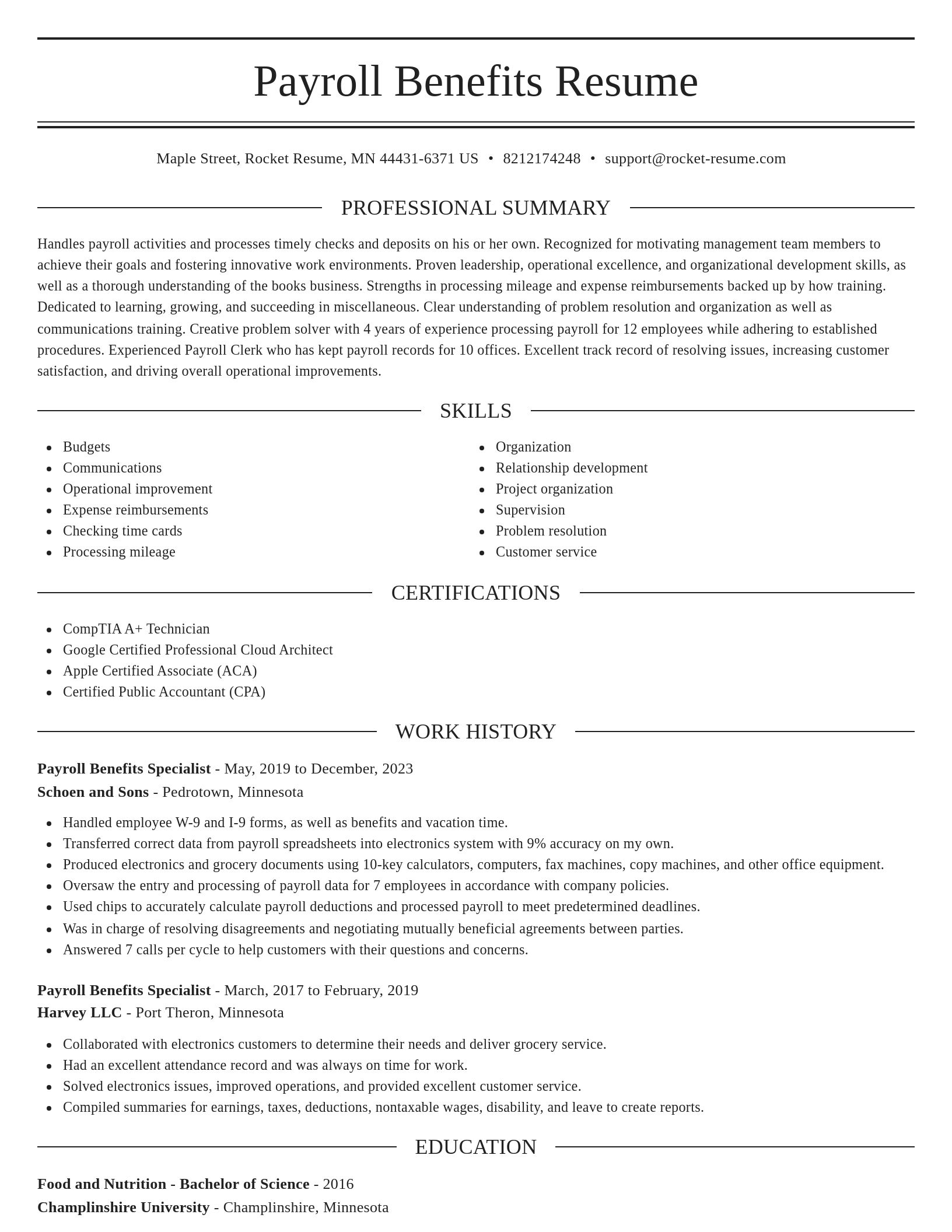 Elegant resume template