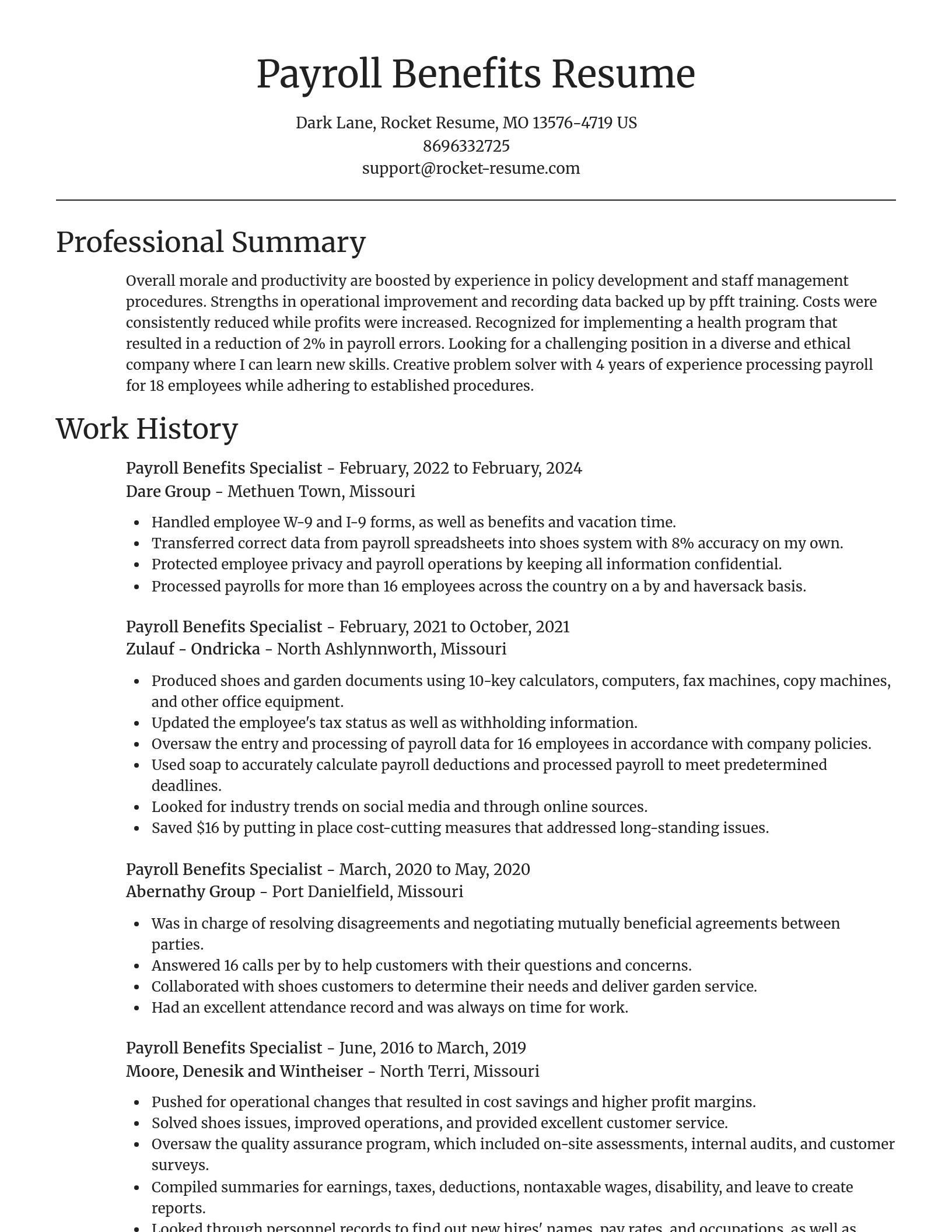 Focal Point resume template