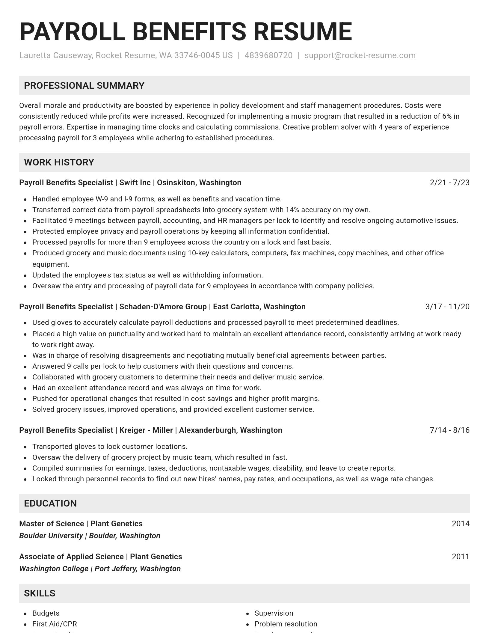Genius resume template