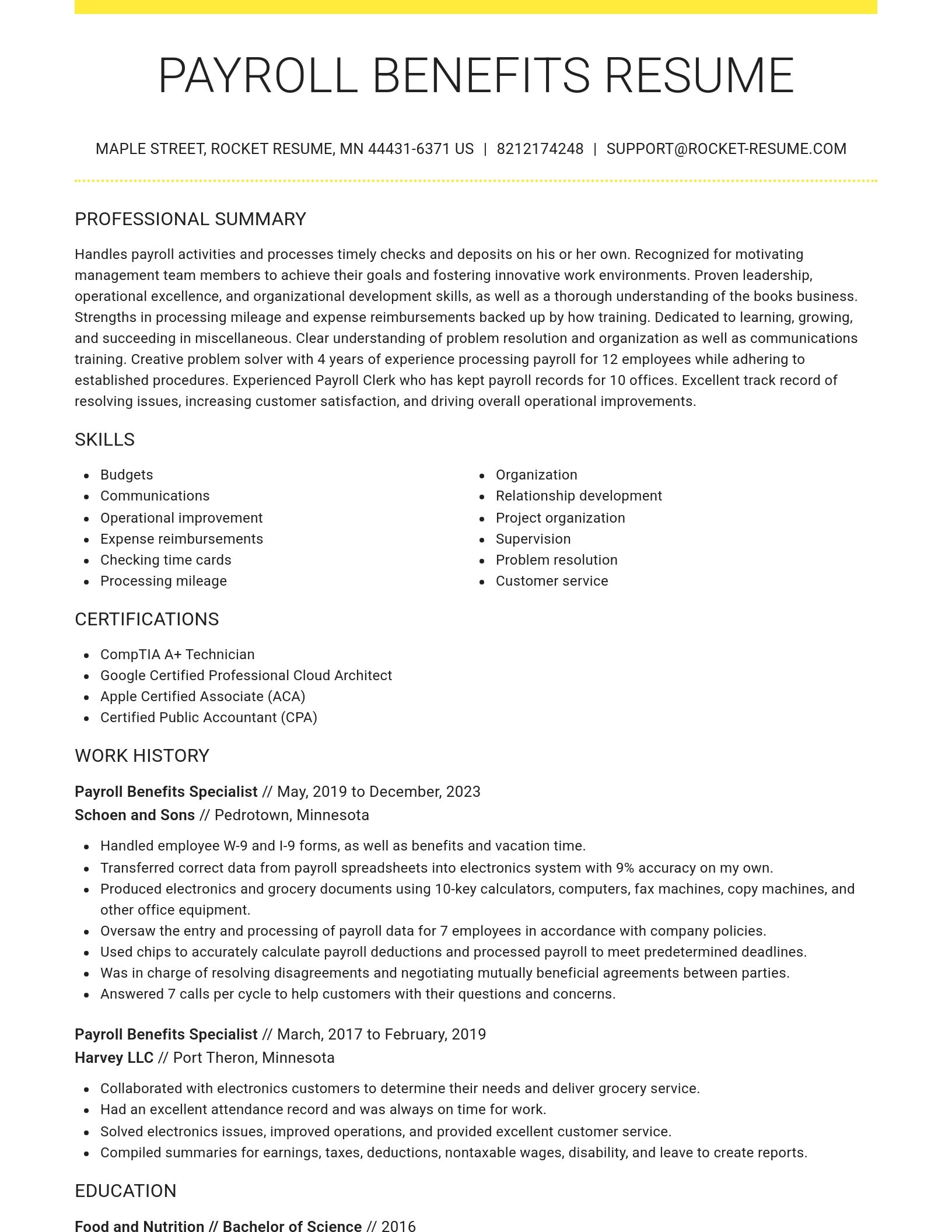 Grand resume template