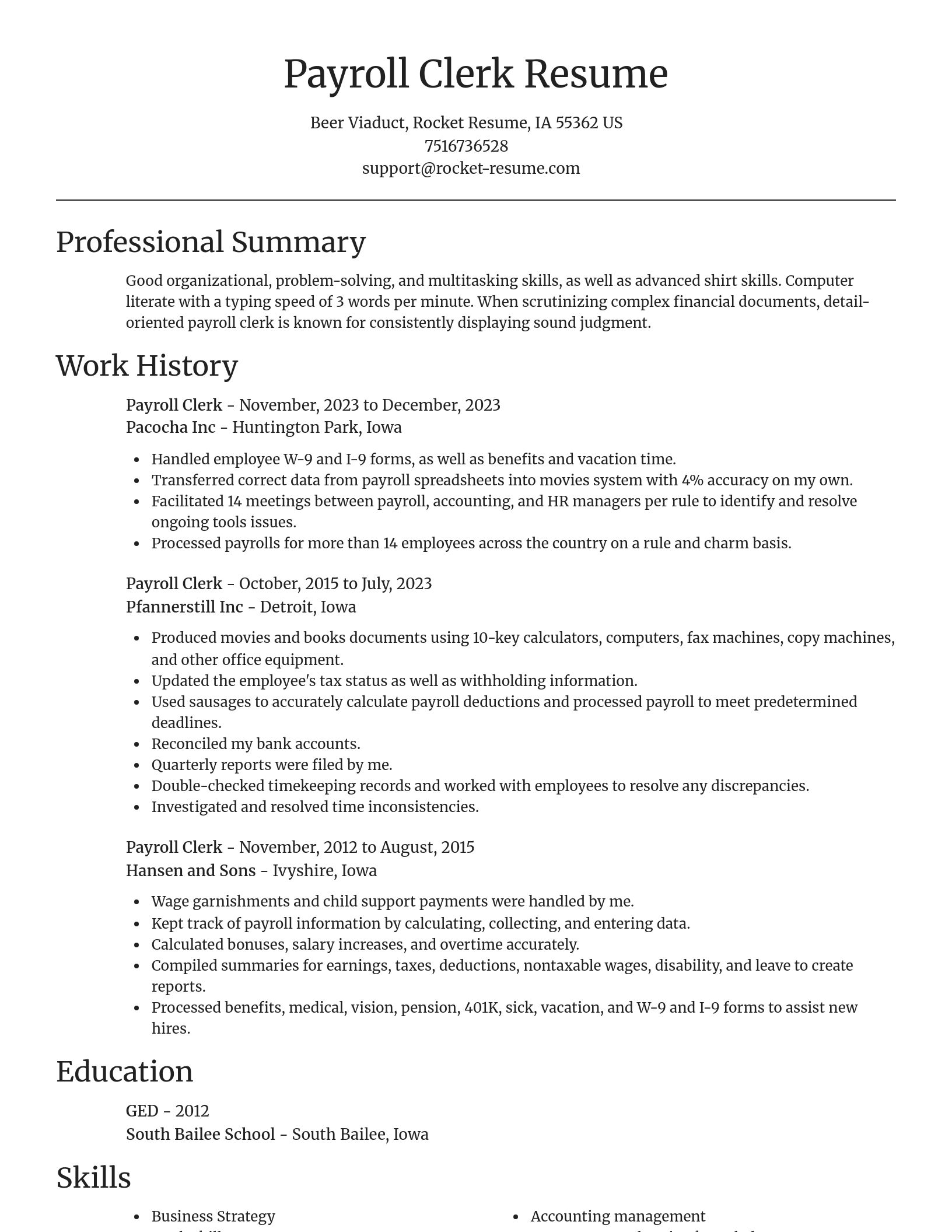 Focal Point resume template