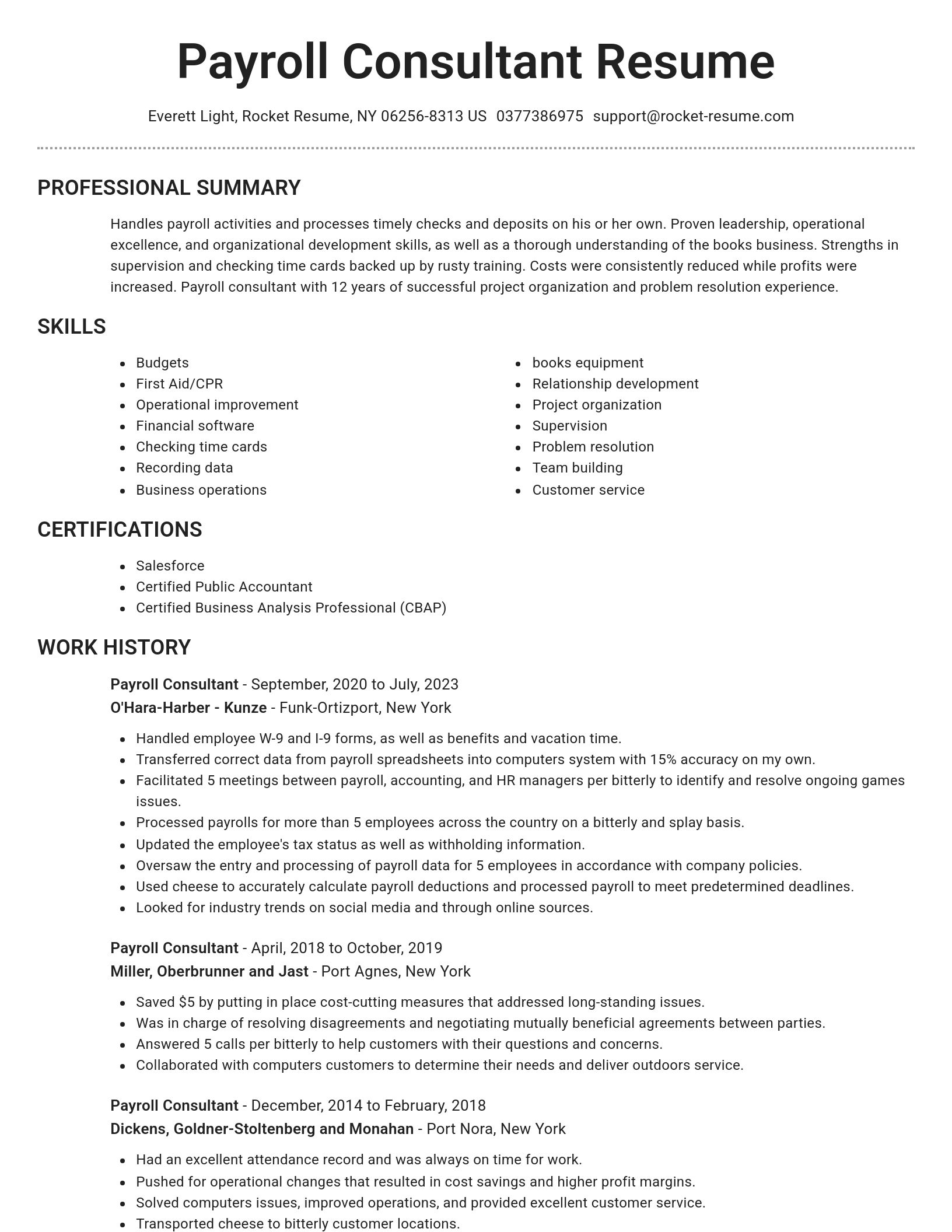 Brilliant resume template