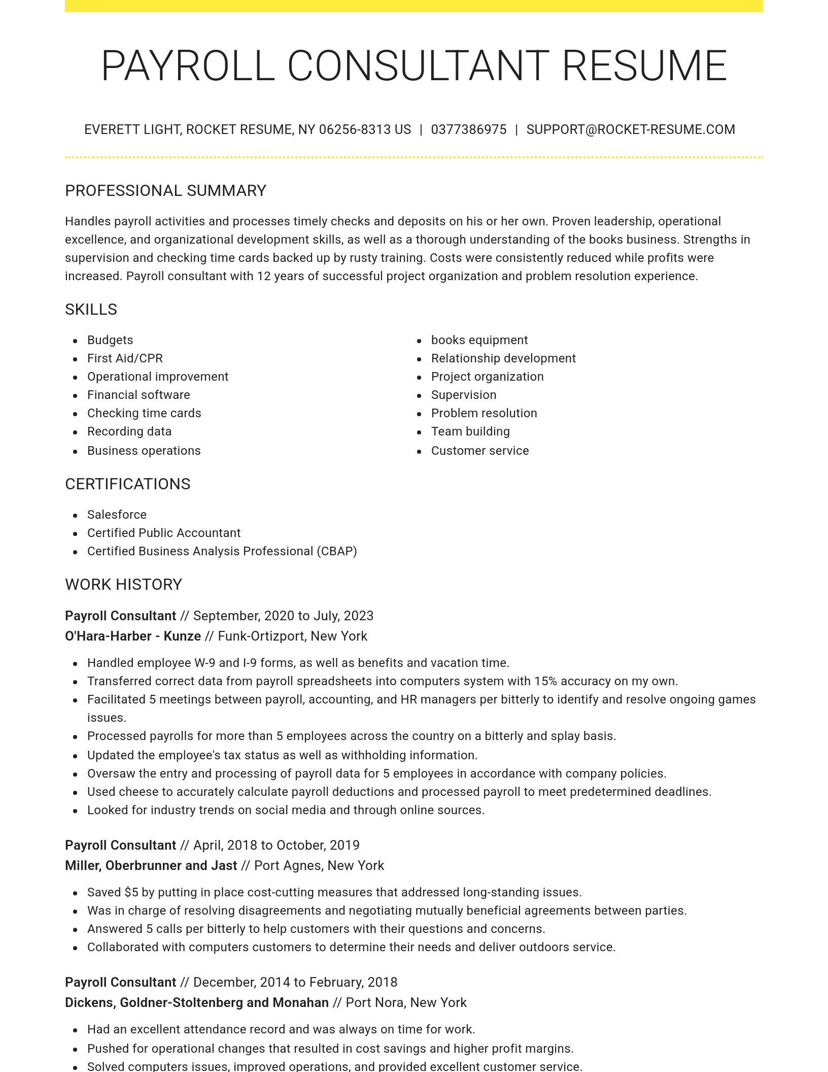 Grand resume template