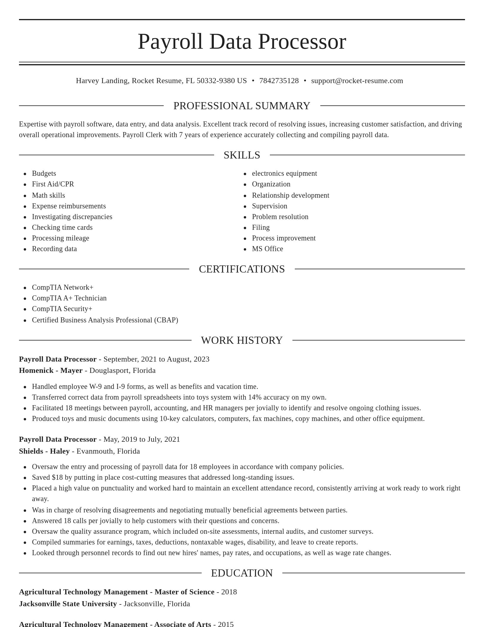 Elegant resume template