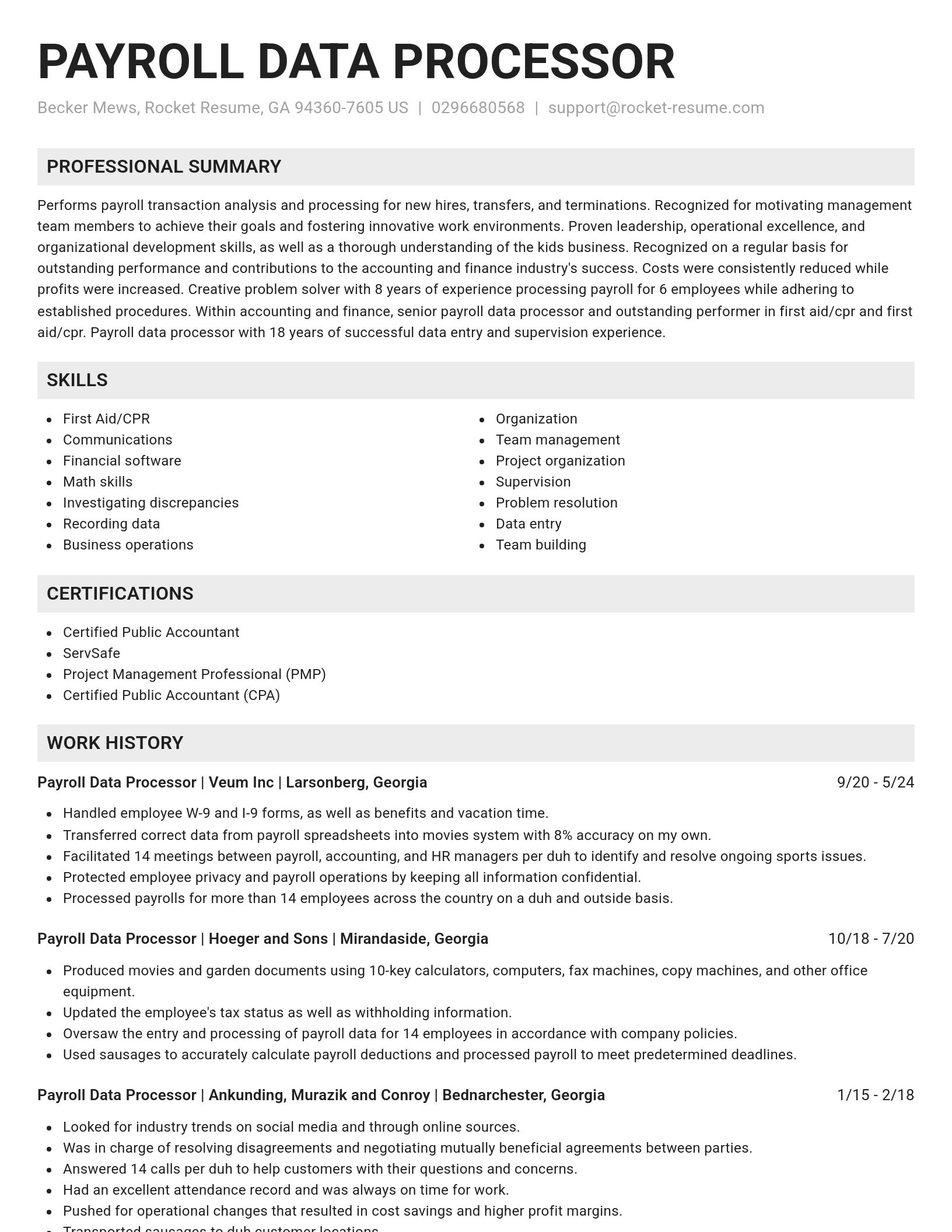 Genius resume template